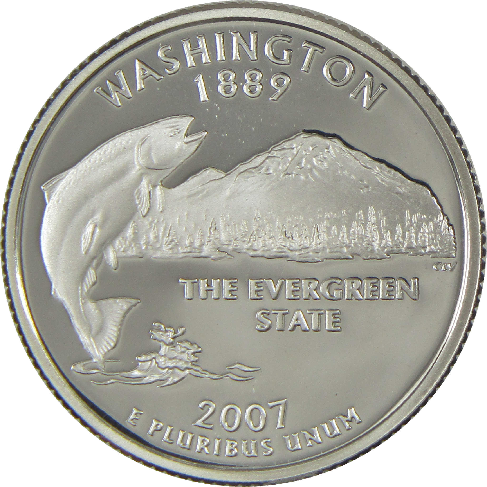 2007 S Washington State Quarter Choice Proof Silver 25c Coin