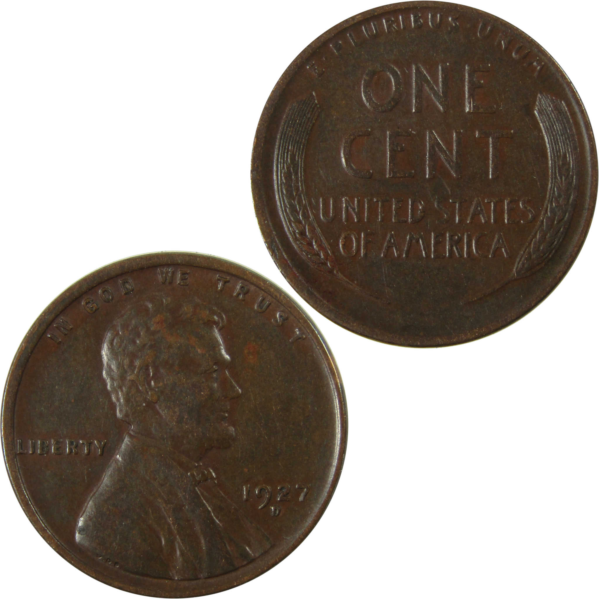 1927 D Lincoln Wheat Cent XF EF Extremely Fine Penny SKU:I26651