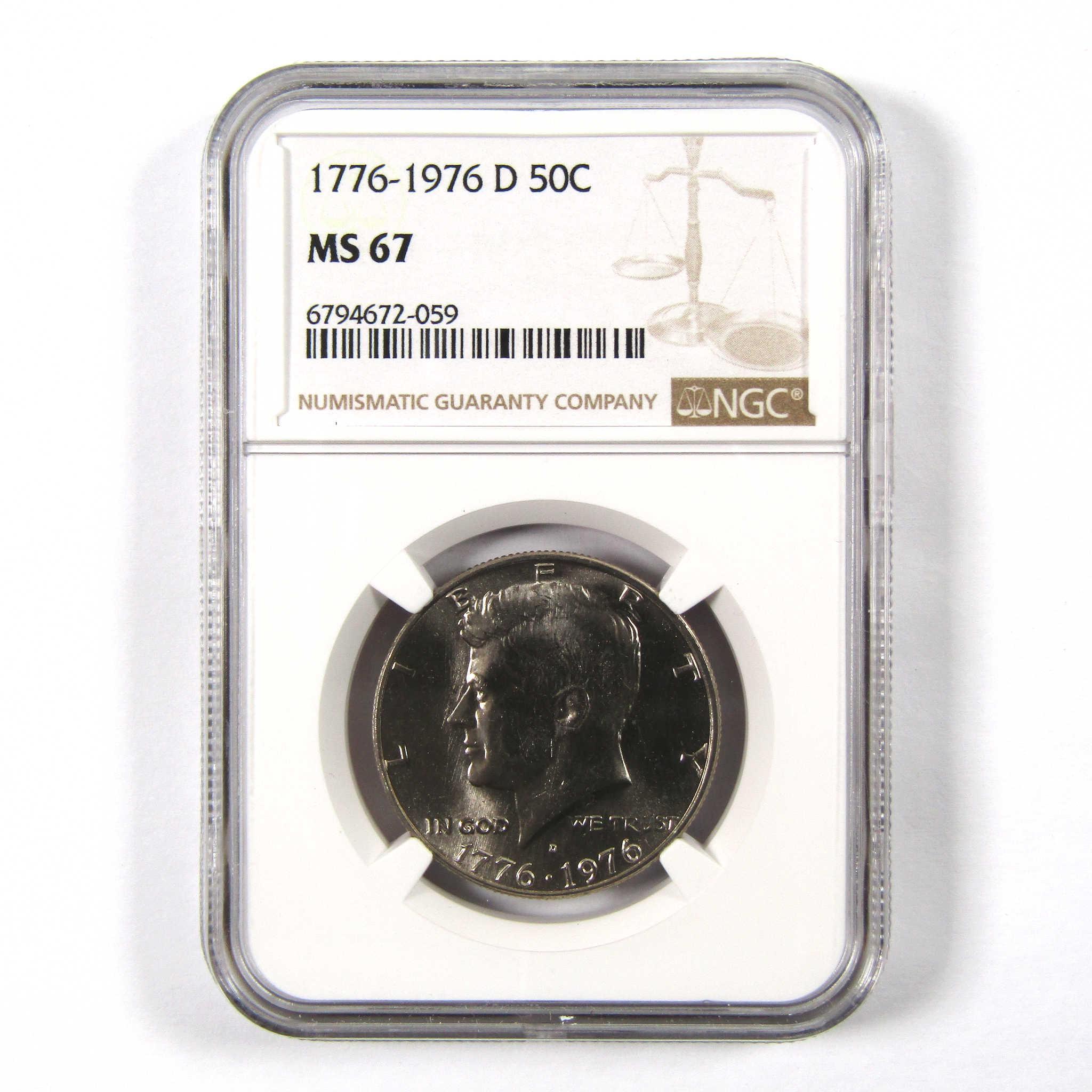 1976 D Kennedy Bicentennial 50c MS 67 NGC Clad Unc SKU:I9796