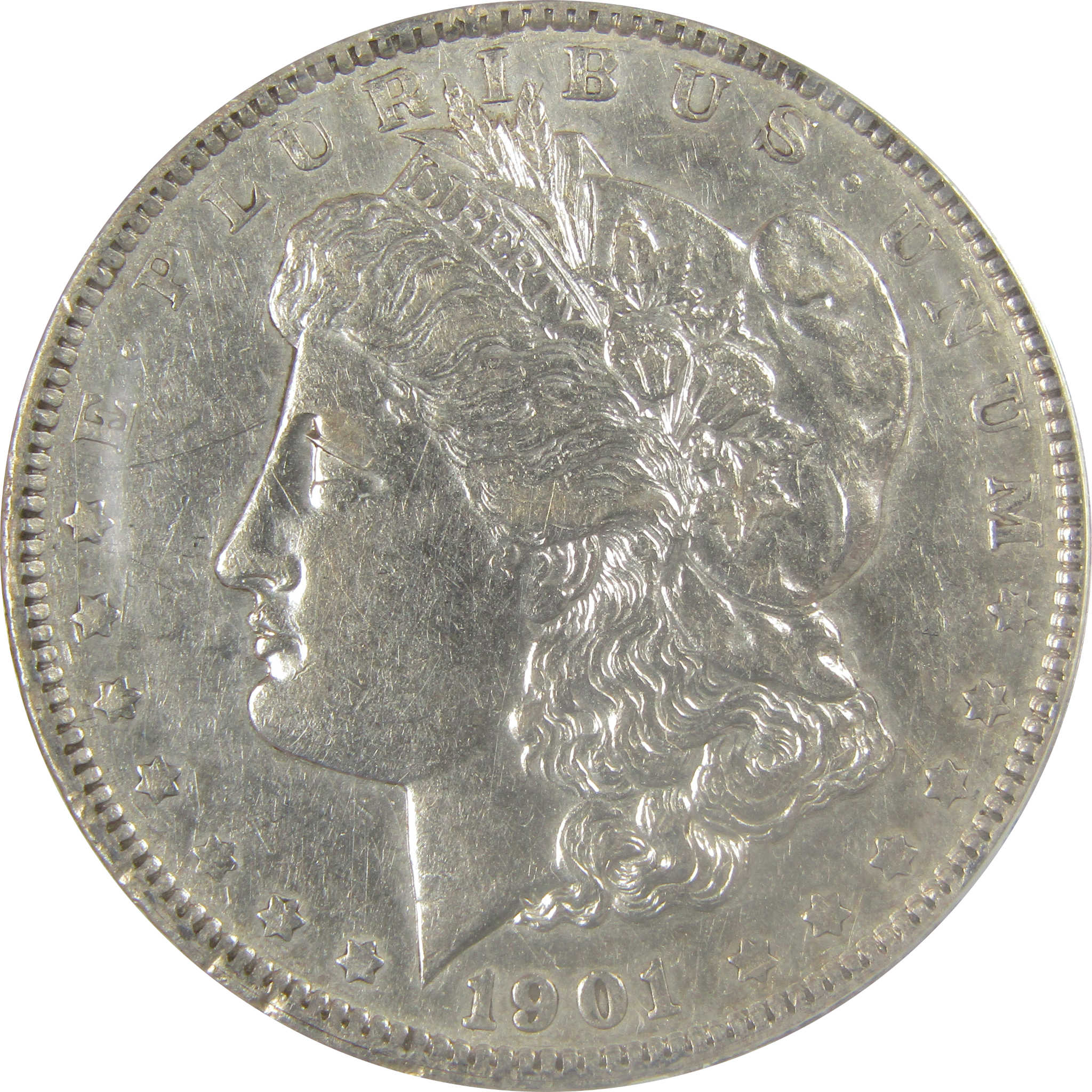 1901 Morgan Dollar AU 50 Details ANACS Silver $1 Coin SKU:I21271 - Morgan coin - Morgan silver dollar - Morgan silver dollar for sale - Profile Coins & Collectibles