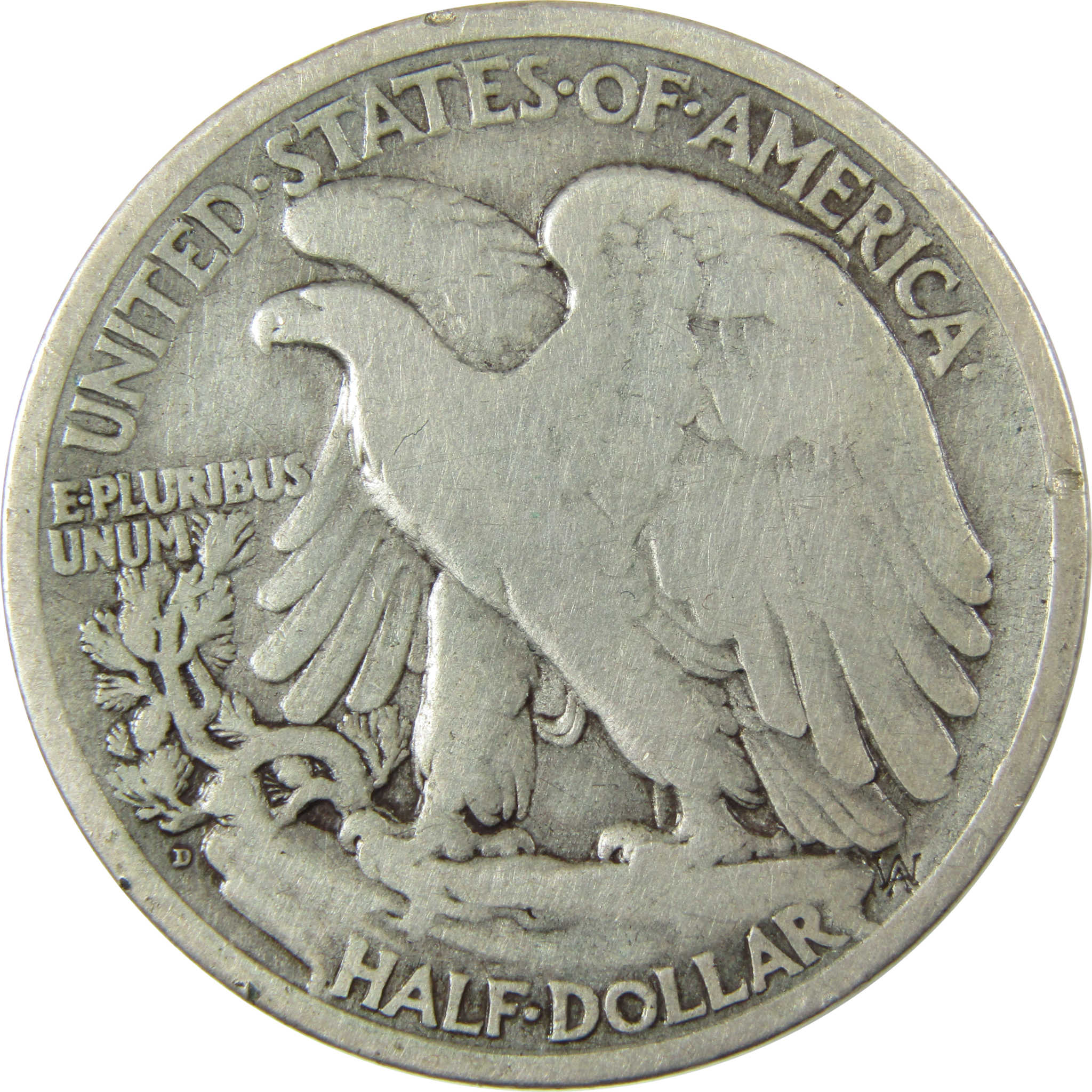 1919 D Liberty Walking Silver 50c VG Very Good Details SKU:CP1452
