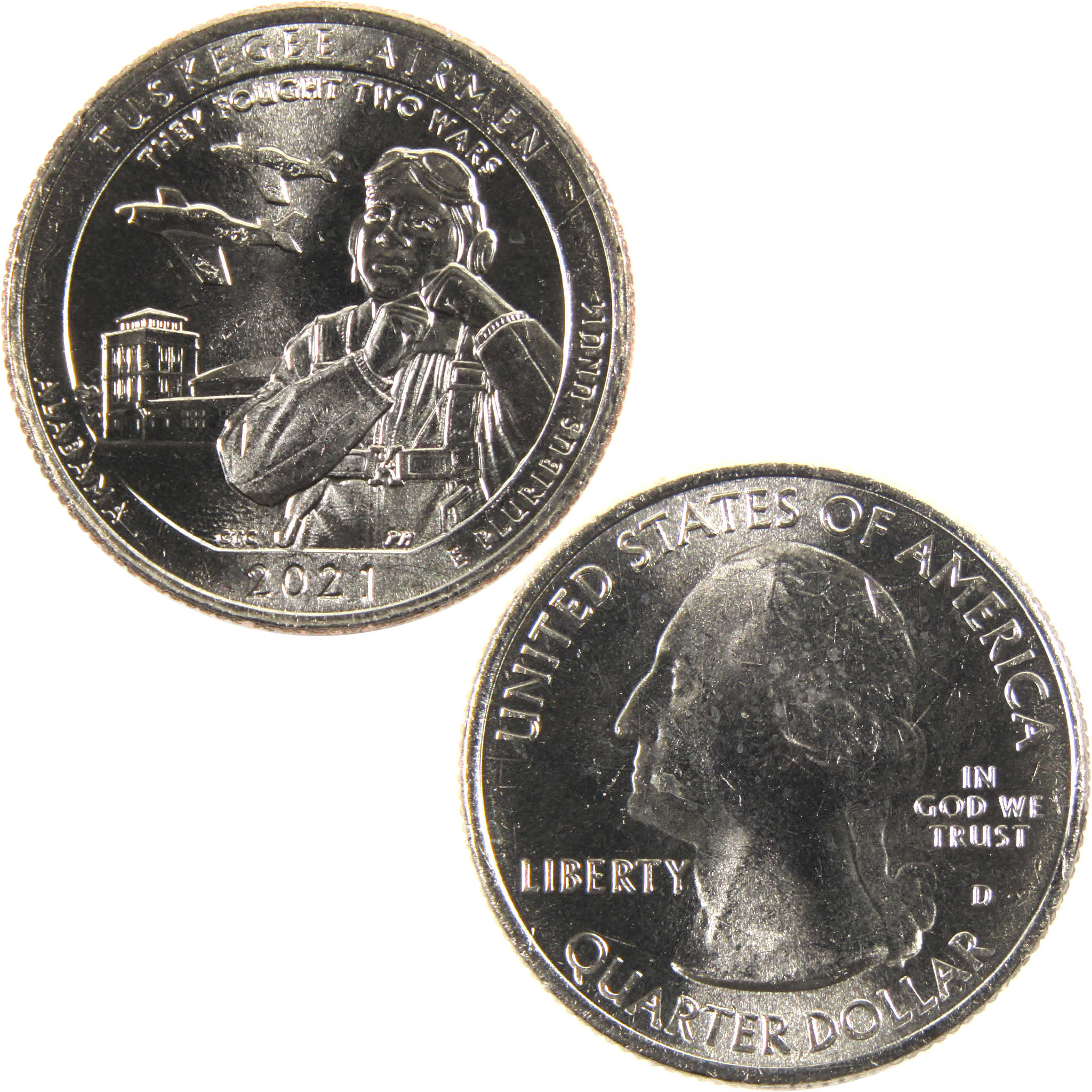 2021 D Tuskegee Airmen NHS National Park Quarter BU Uncirculated Clad