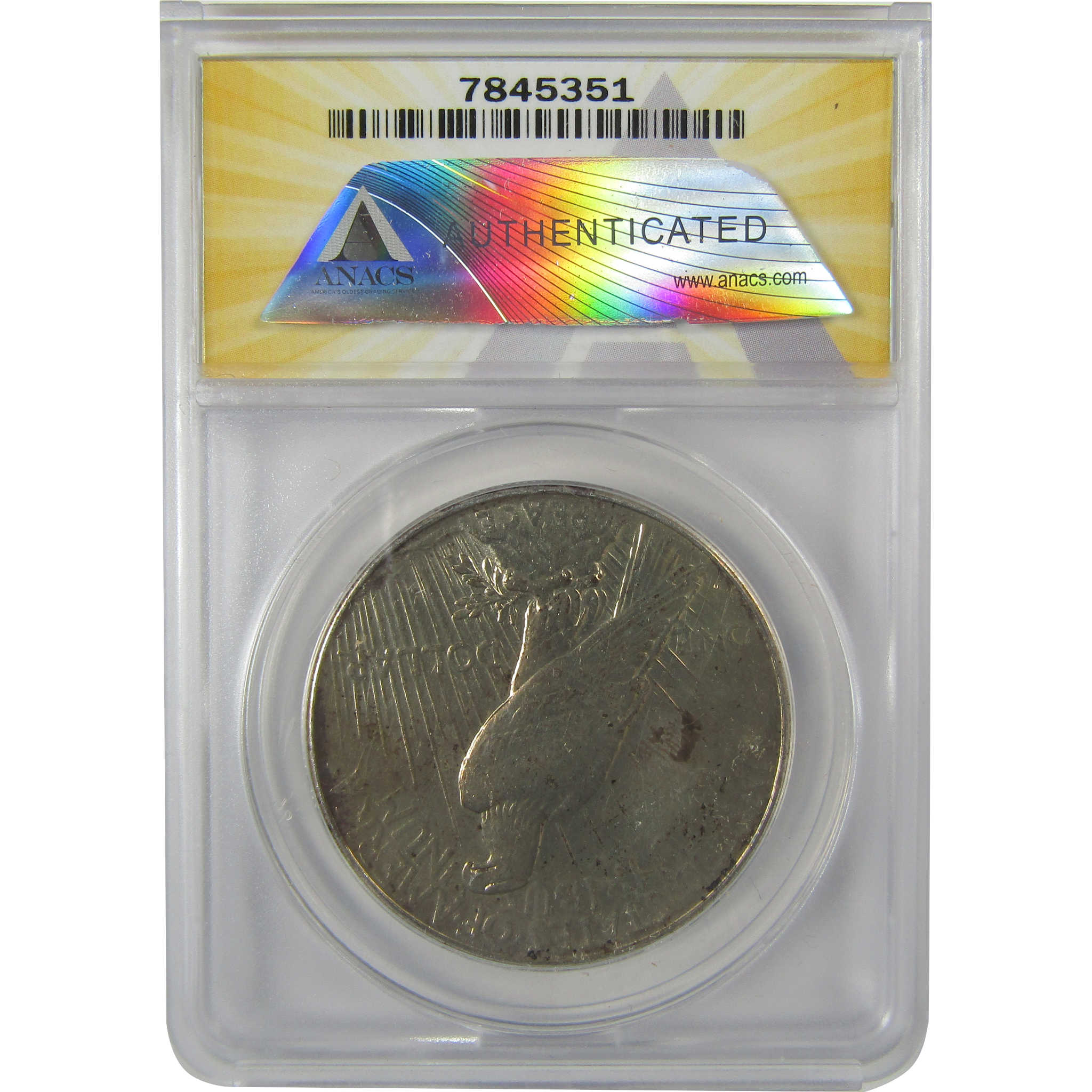 1934 D Peace Dollar AU 50 Details ANACS Silver $1 Coin SKU:I21582