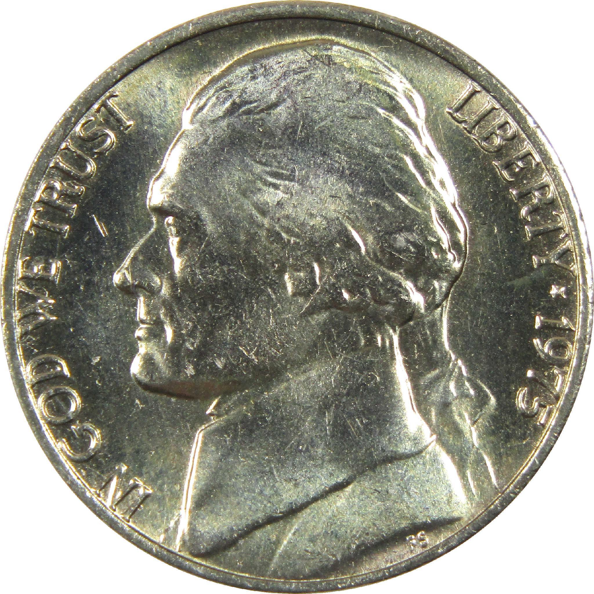 1975 Jefferson Nickel Uncirculated Mint State 5c Coin Collectible