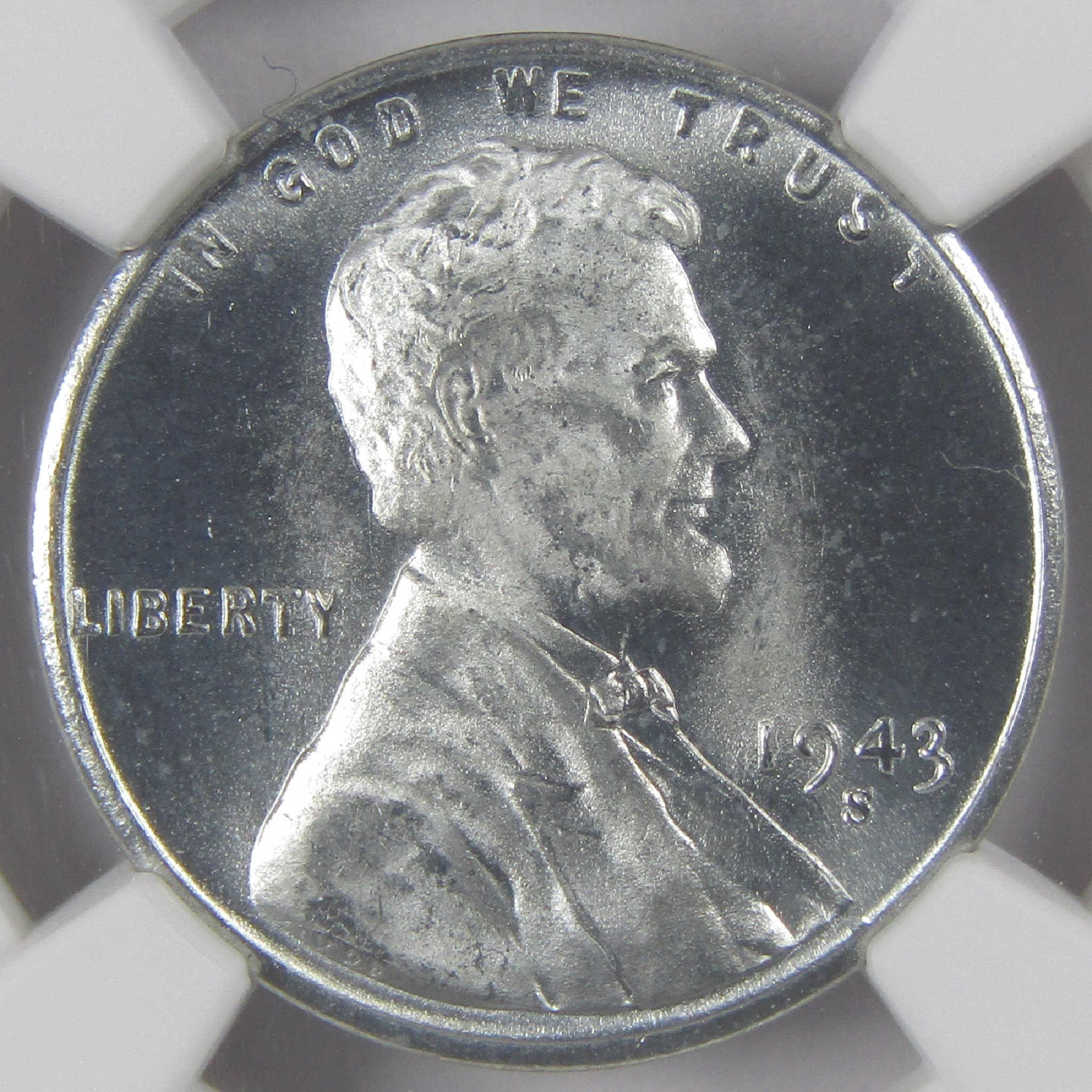 1943 S Lincoln Wheat Steel Cent MS 67 NGC Penny Uncirculated 1c Coin