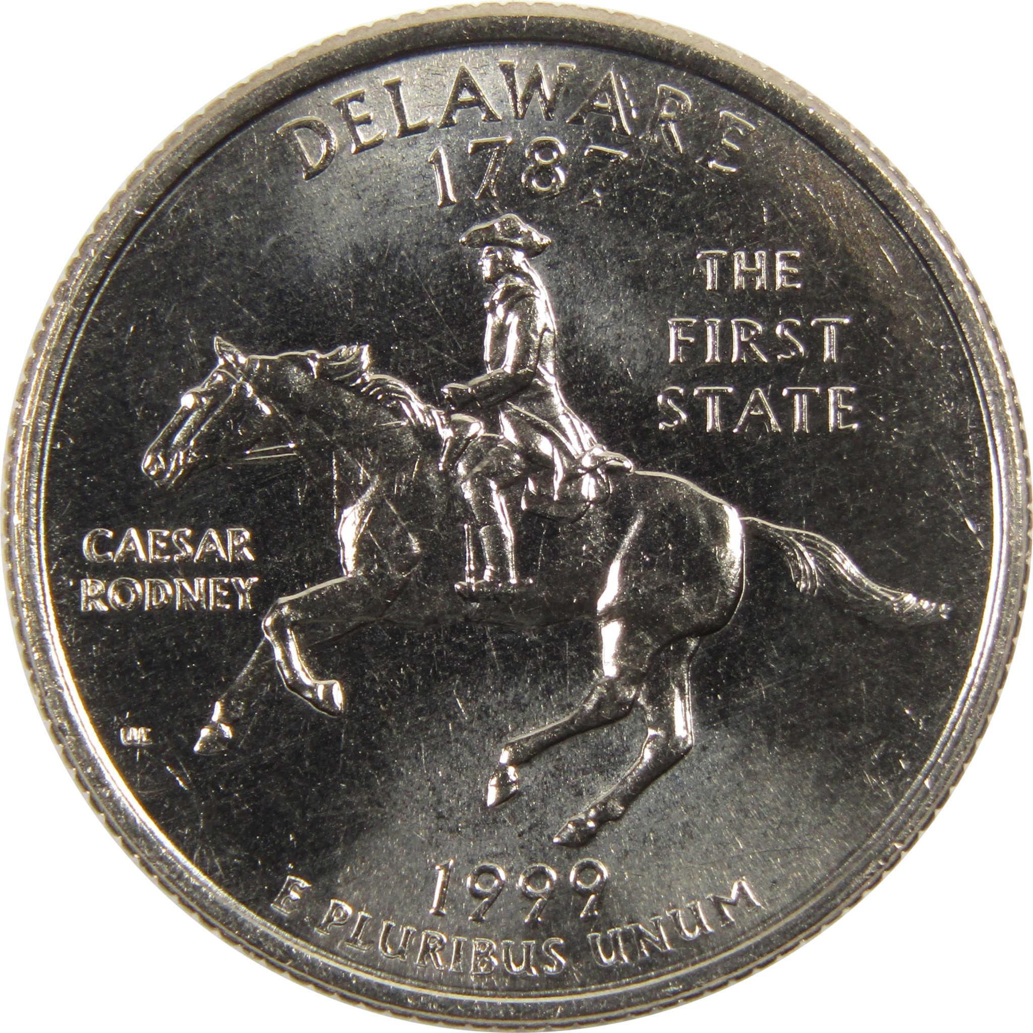 1999 D Delaware State Quarter BU Uncirculated Clad 25c Coin