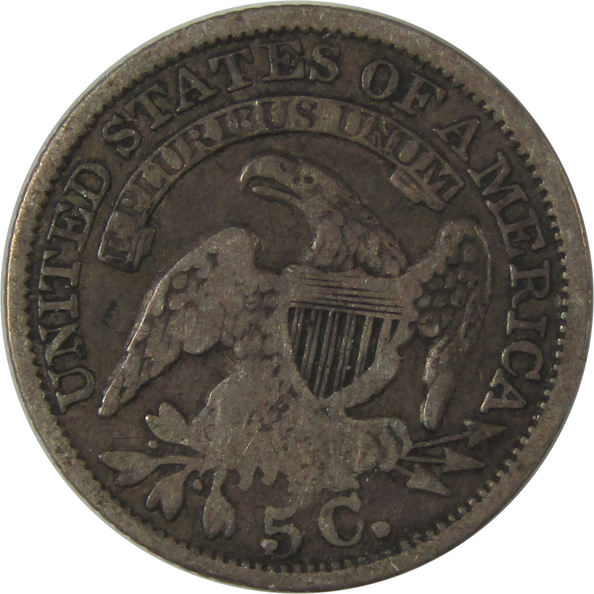 1835 Large Date and 5C Capped Bust Half Dime VG Details SKU:I22698