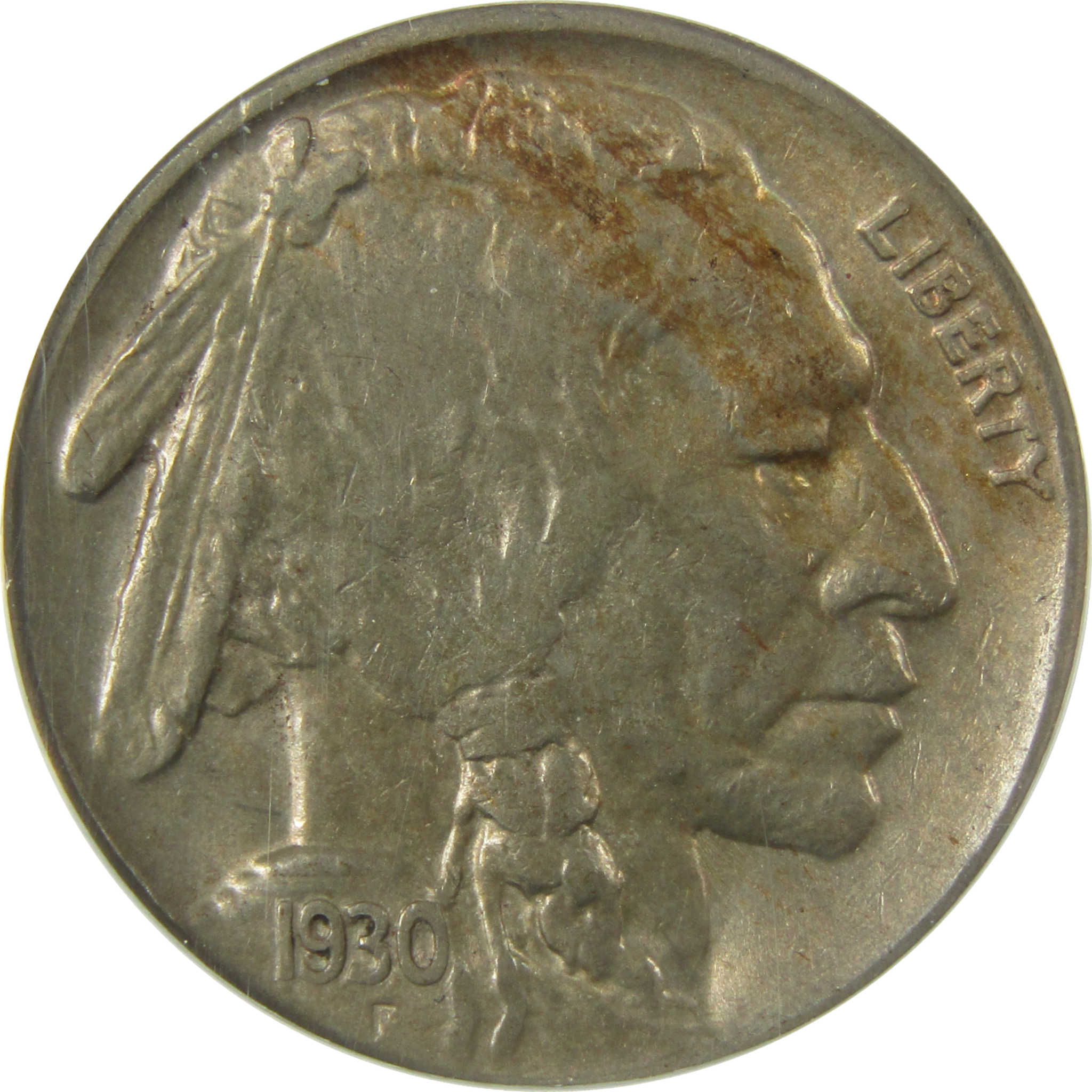 1930 S Indian Head Buffalo Nickel AU 53 ANACS 5c Coin SKU:CP1653