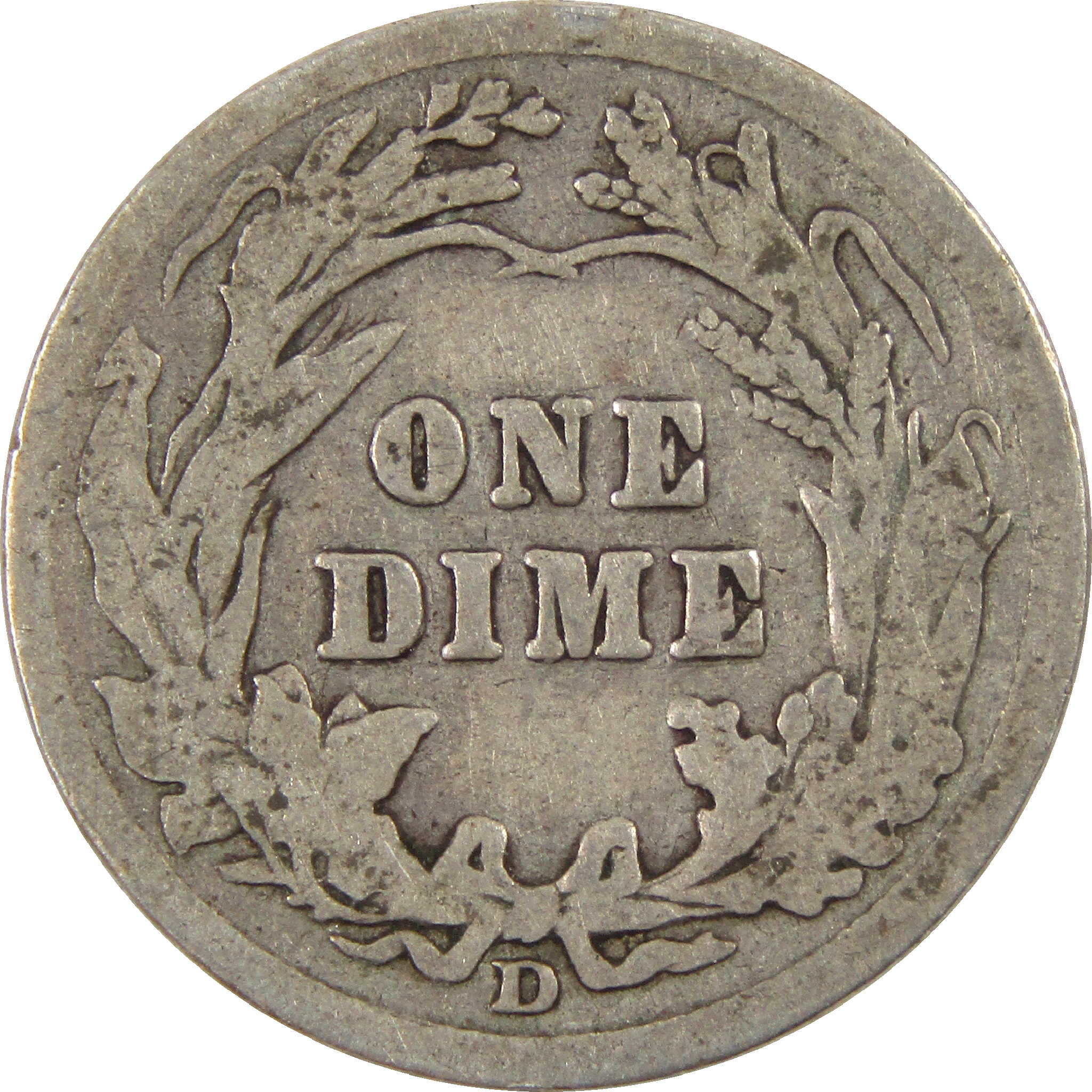 1911 D Barber Dime Circulated Silver 10c Coin Collectible