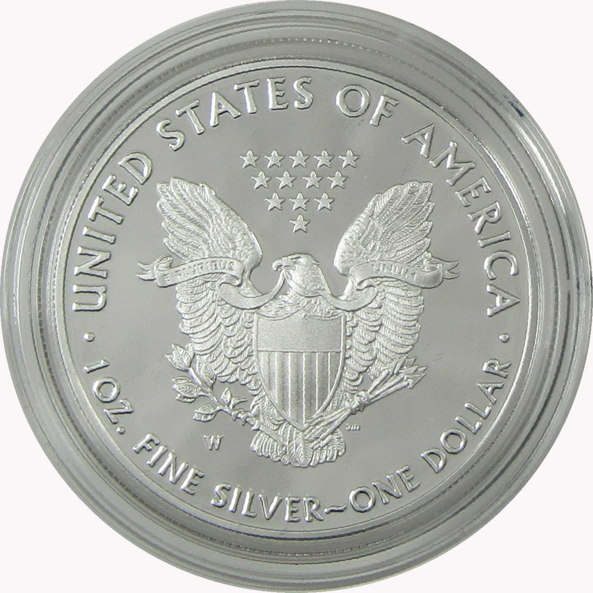 2019 W American Silver Eagle Bullion Proof $1 Coin Collectible OGP COA