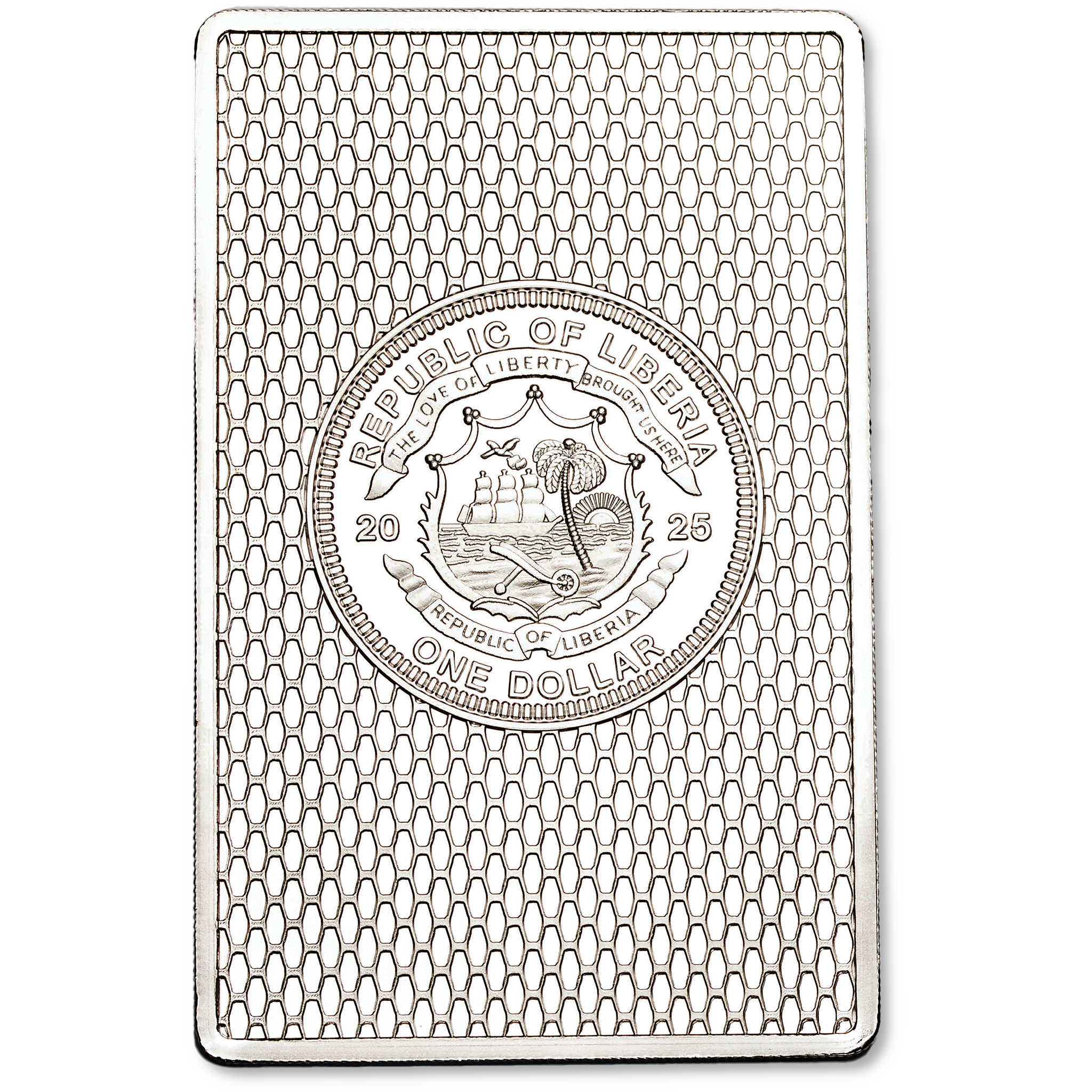 2025 Liberia Ford Summer Fairlane White Brass Uncirculated $1 Coin Bar