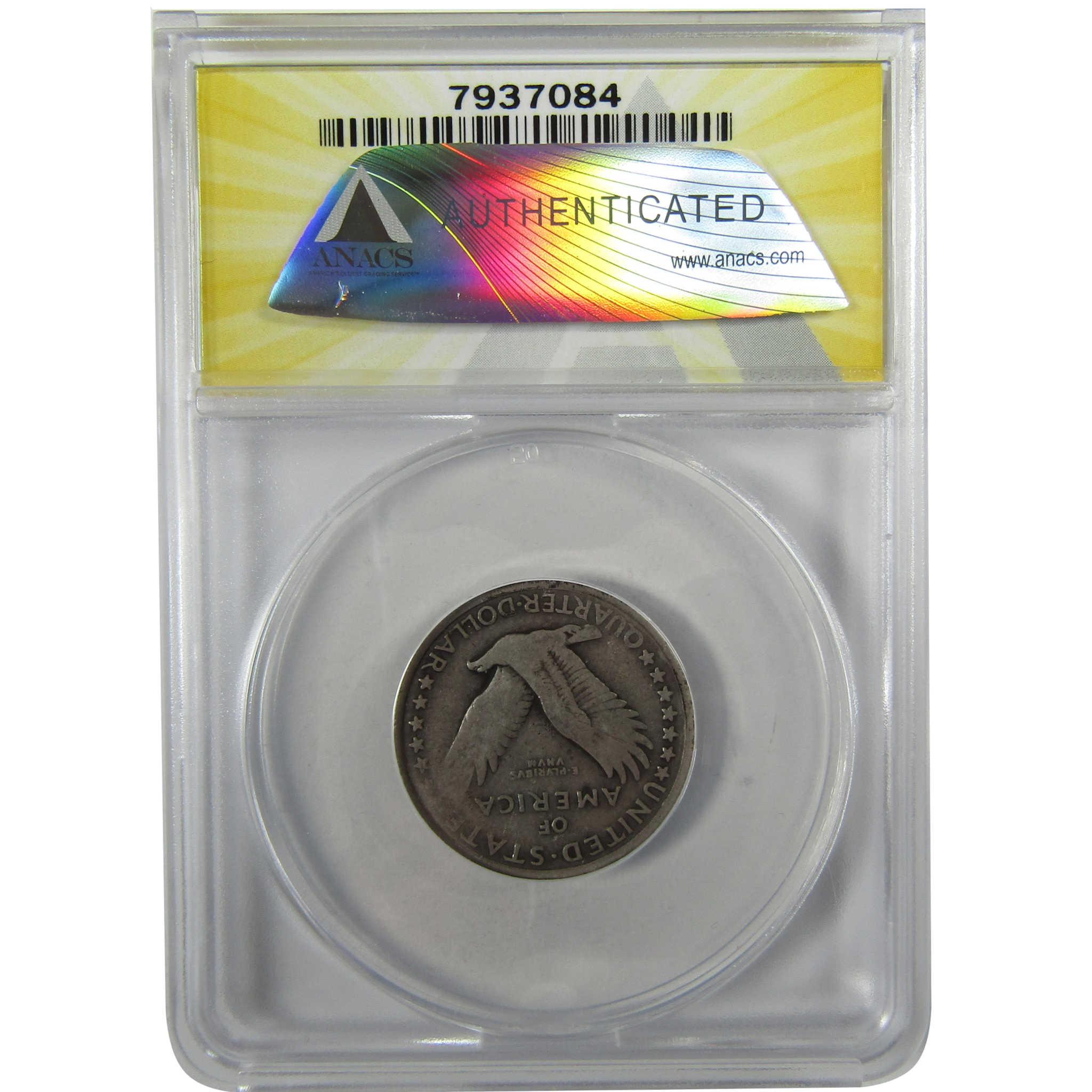 1917 Type 1 Standing Liberty Silver Quarter F 15 ANACS SKU:I28023