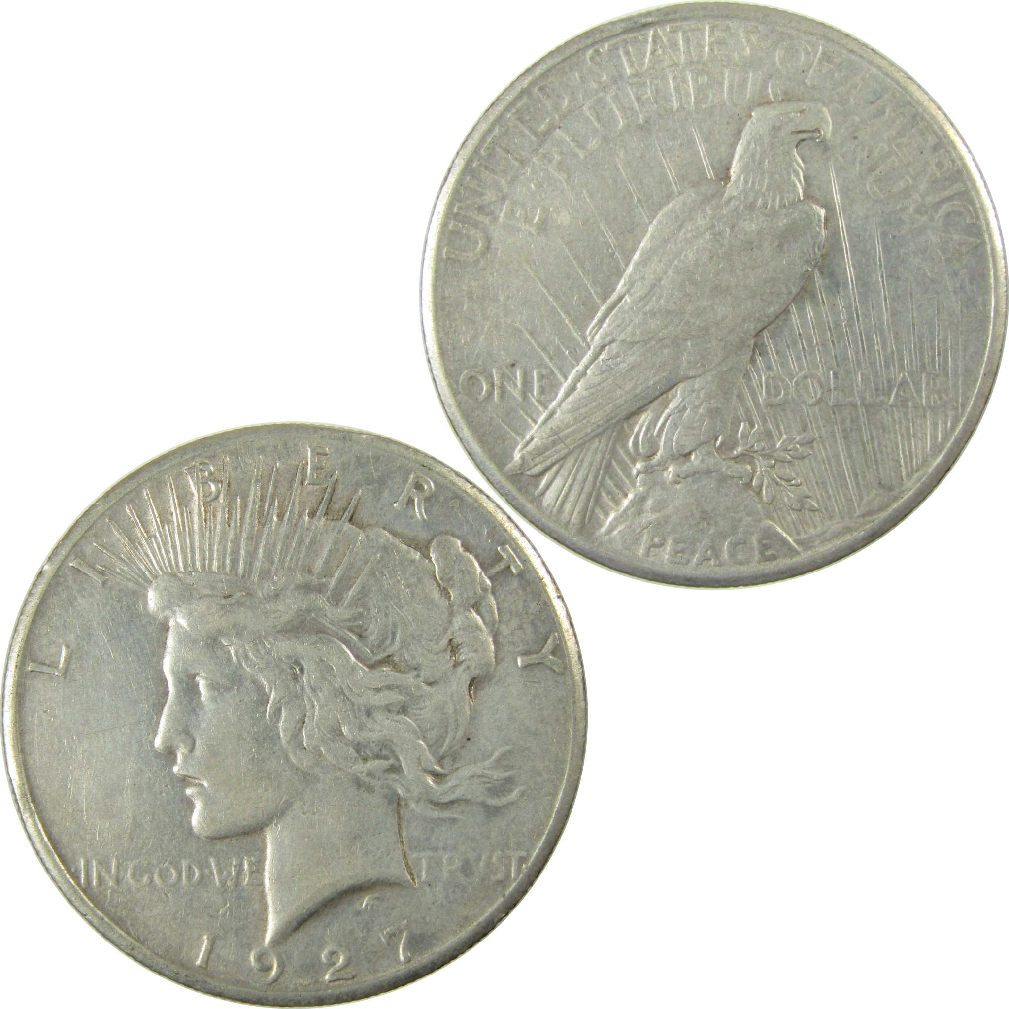 1927 Peace Silver Dollar AU About Uncirculated $1 Coin SKU:I27511