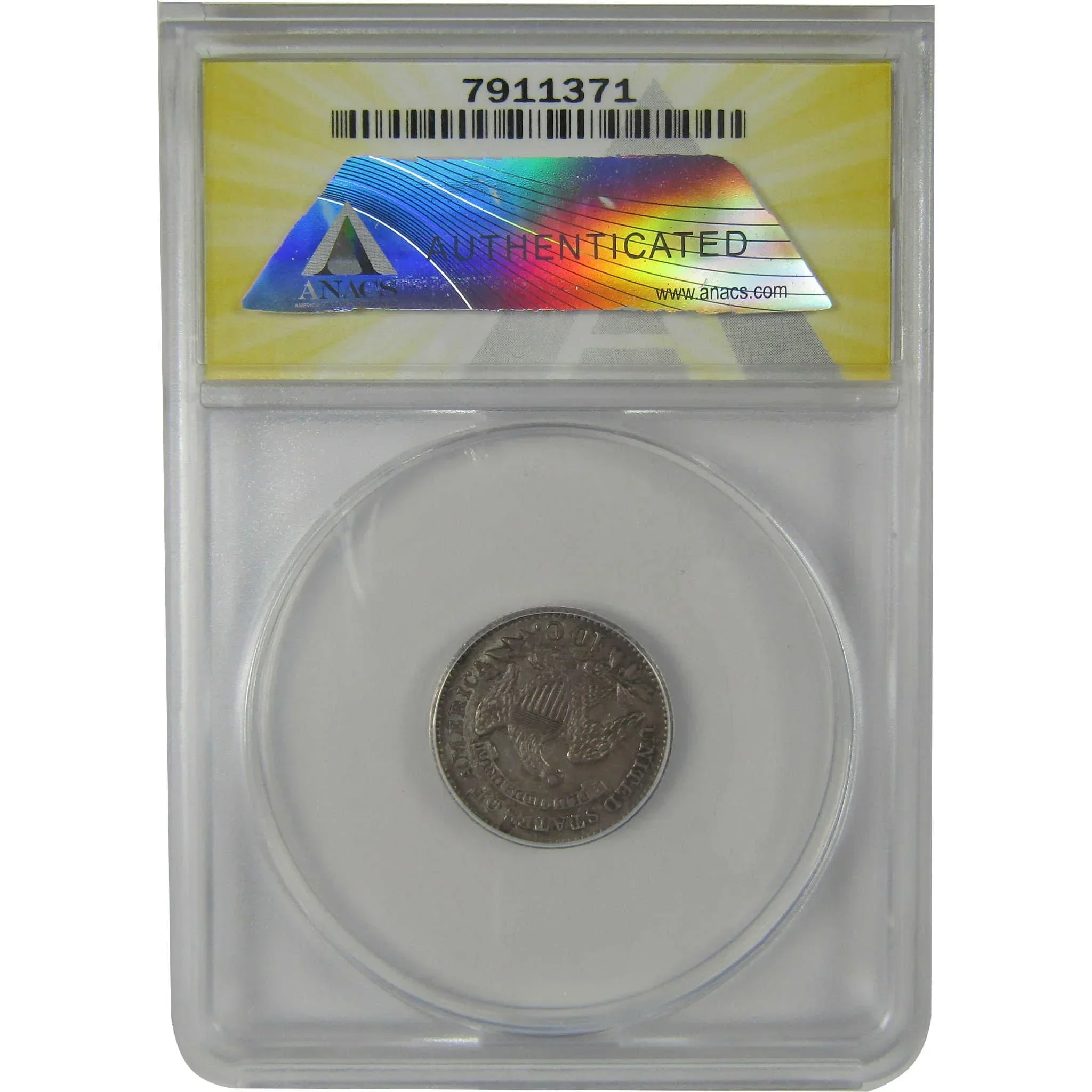 1827 Pointed Top Capped Bust Dime AU 58 Details ANACS SKU:I22964