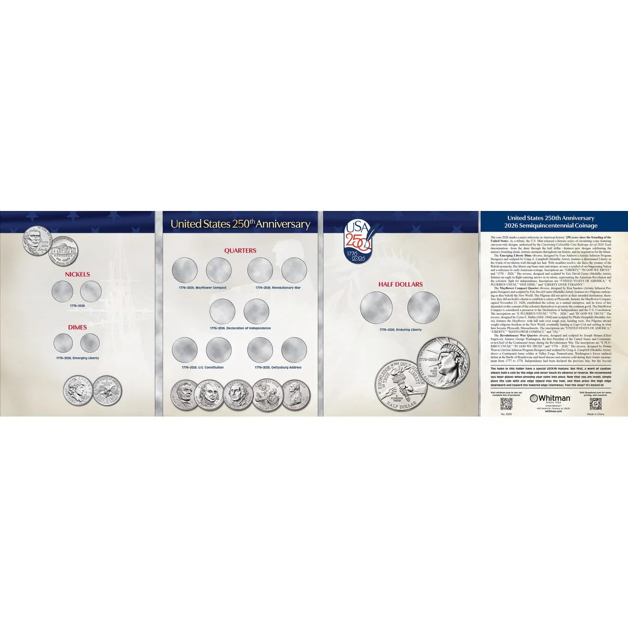 Whitman 2026 United States 250th Anniversary Collection Coin Folder