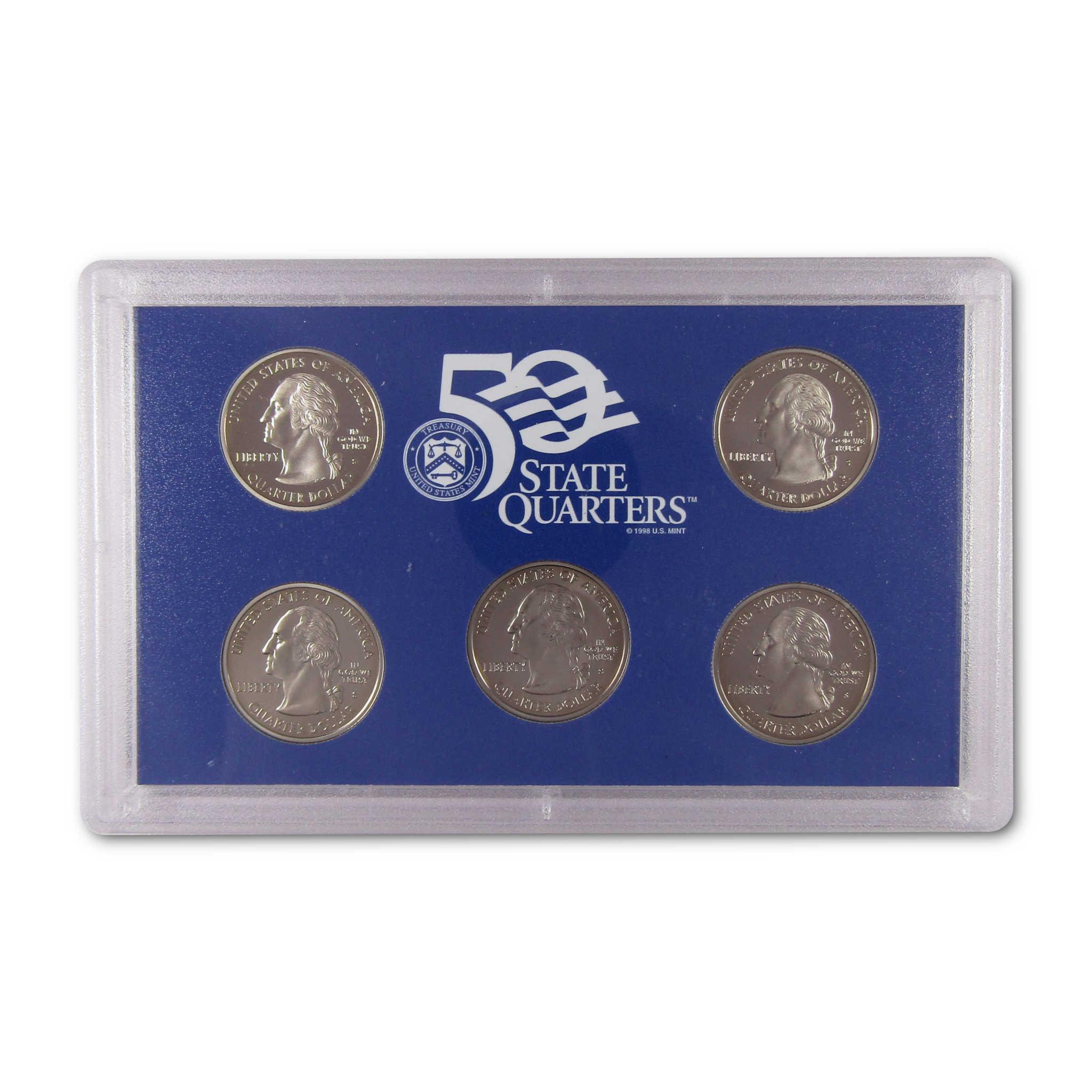 50 State Quarters collectible coin set in clear plastic display case