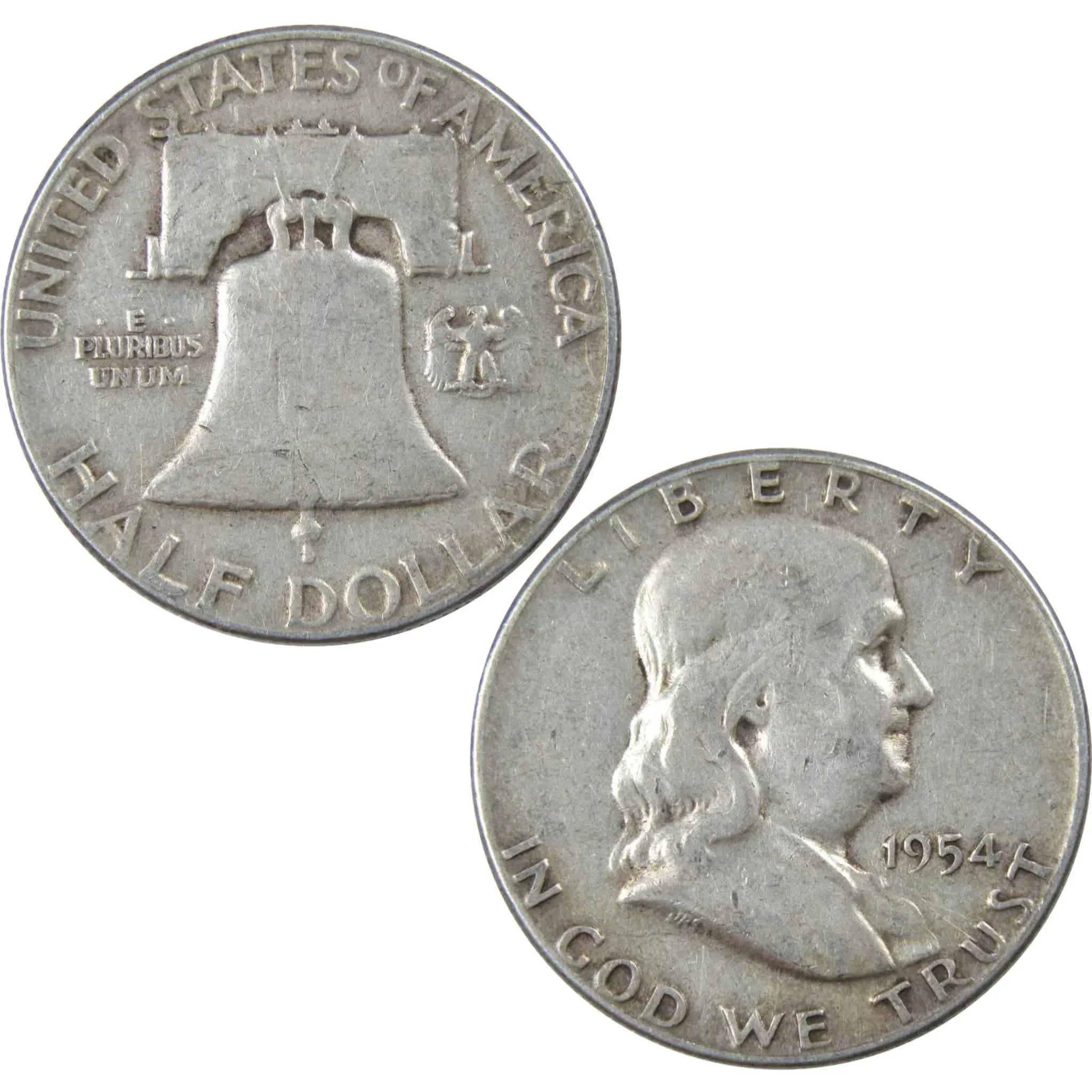 1954 Franklin Half Dollar AG About Good 90% Silver 50c US Coin Collectible