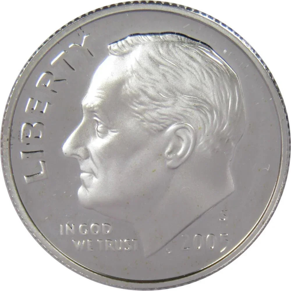 2005 S Roosevelt Dime Choice Proof 90% Silver 10c US Coin Collectible