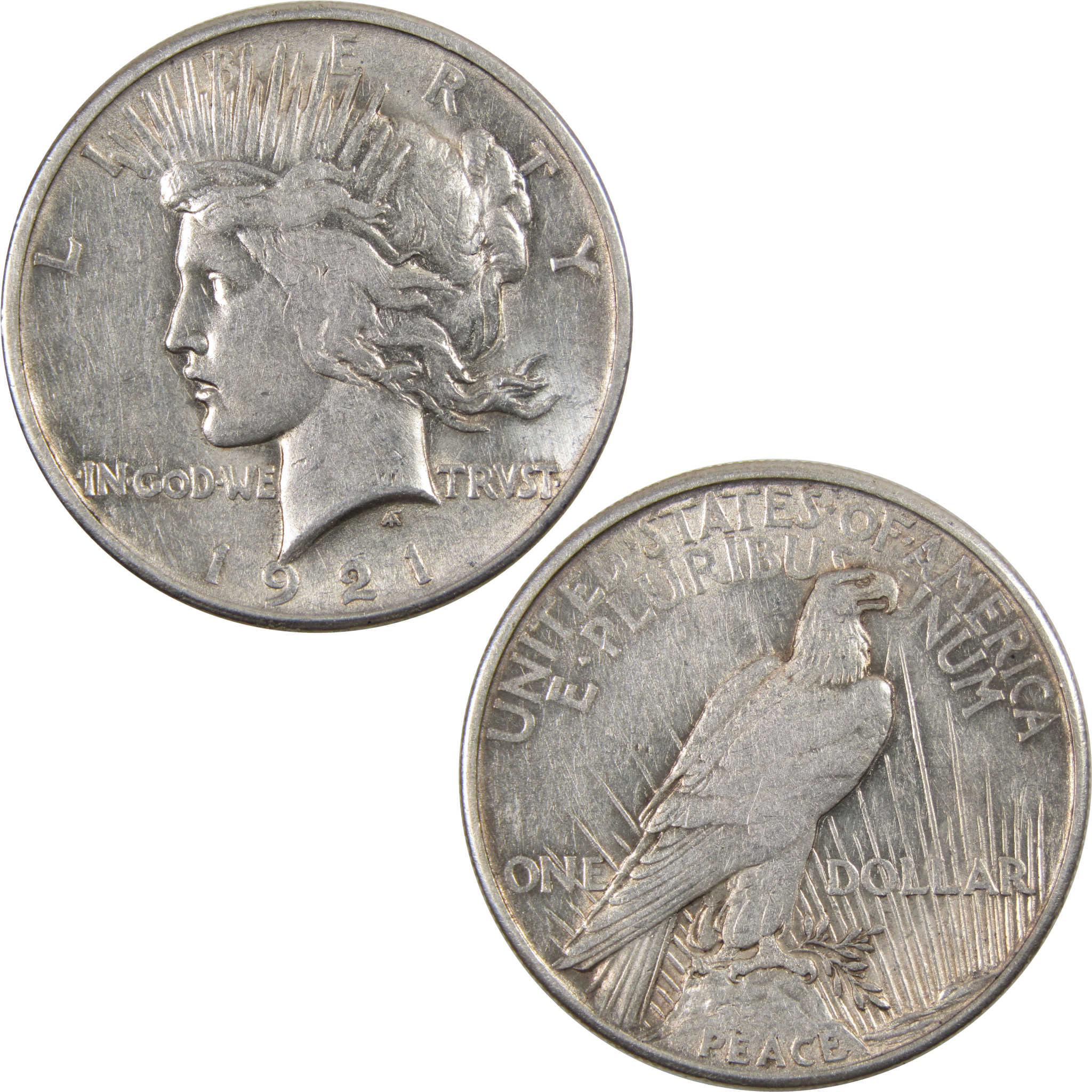 1921 High Relief Peace Dollar AU About Uncirculated Silver SKU:I3471
