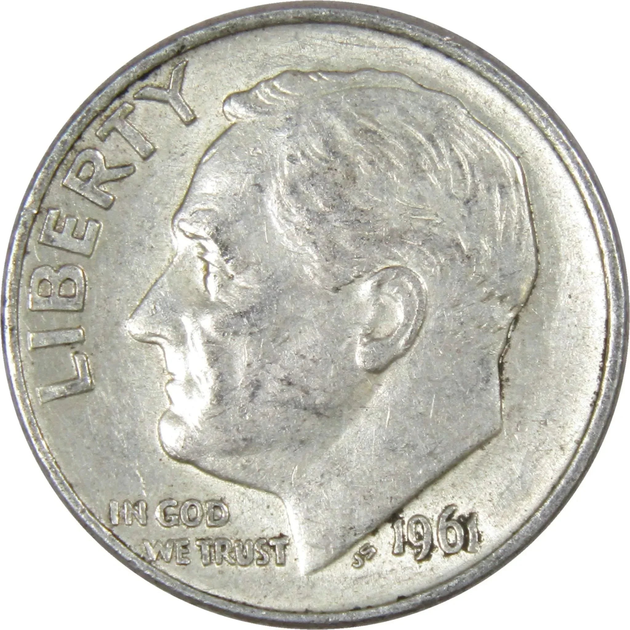 1961 Roosevelt Dime AG About Good 90% Silver 10c US Coin Collectible