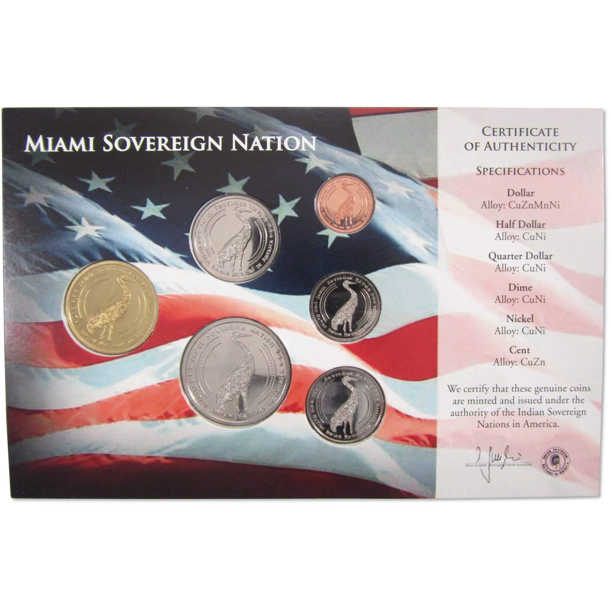 2018 Jamul Native American Miami Sovereign Nation Uncirculated Set Collectible