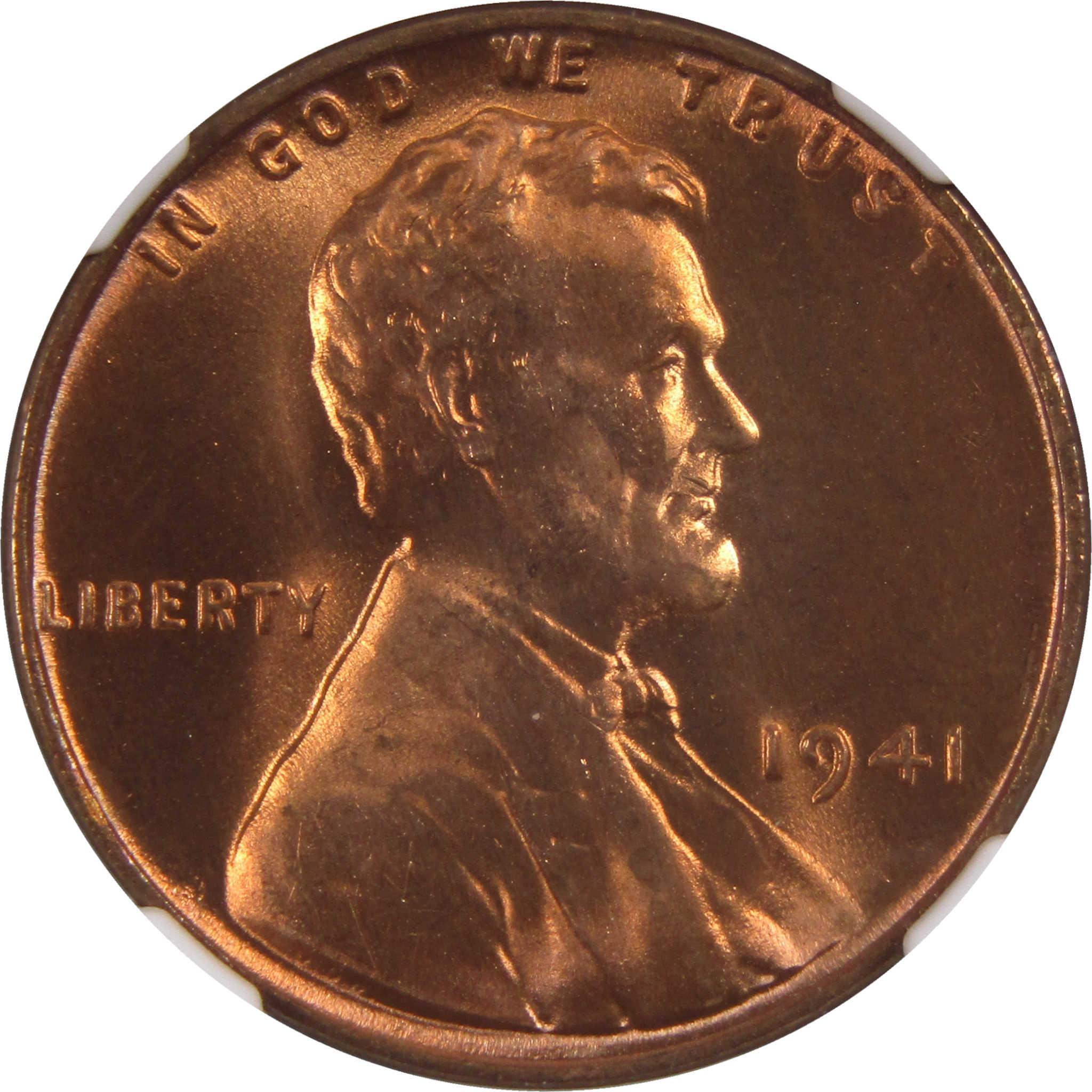 1941 Lincoln Wheat Cent MS 67 RD NGC Penny 1c Uncirculated SKU:I3163