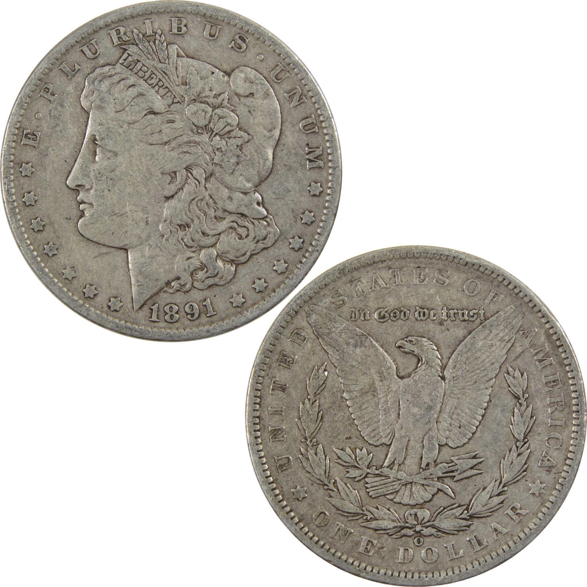 1891 O Morgan Dollar VF Very Fine 90% Silver $1 US Coin SKU:I3968 - Morgan coin - Morgan silver dollar - Morgan silver dollar for sale - Profile Coins & Collectibles