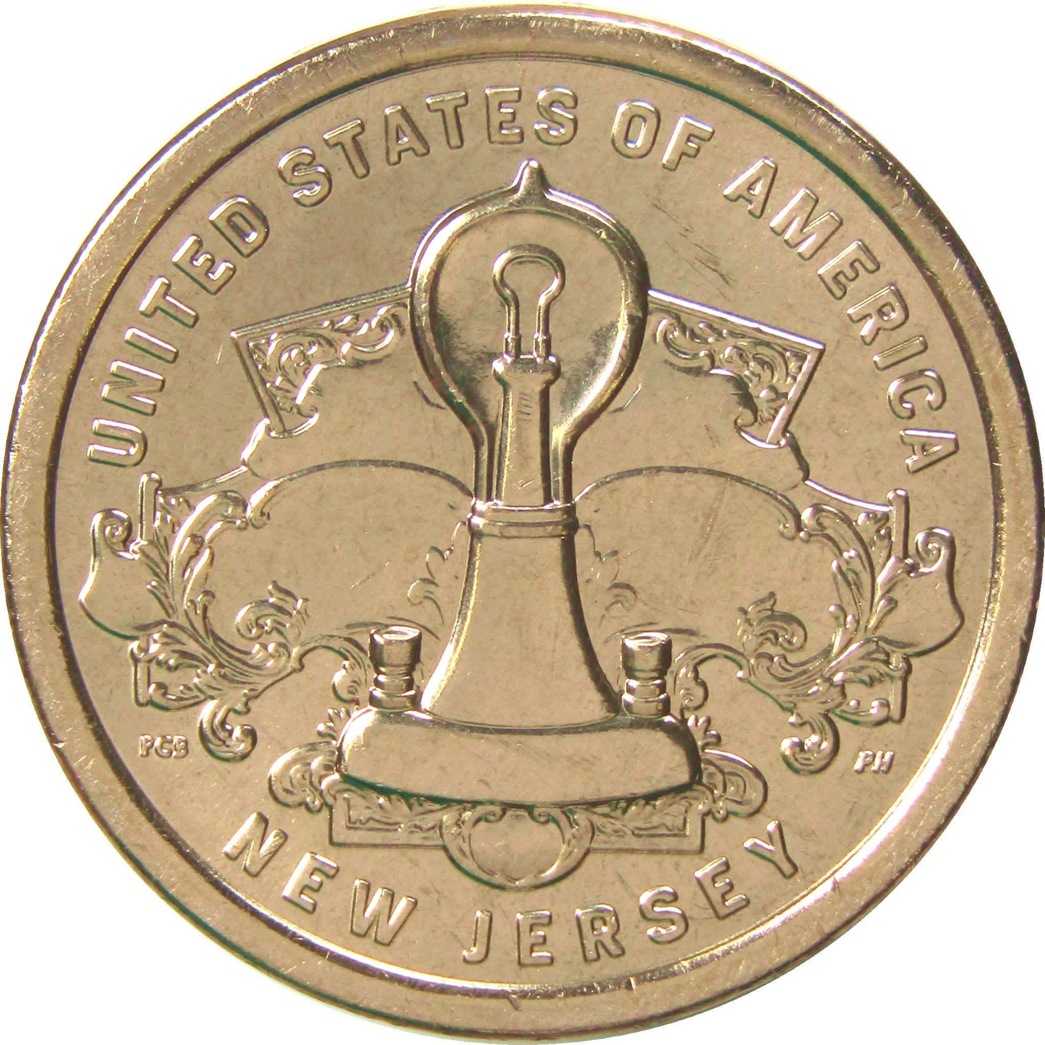 2019 D New Jersey American Innovation Dollar BU Uncirculated Mint State $1 Coin