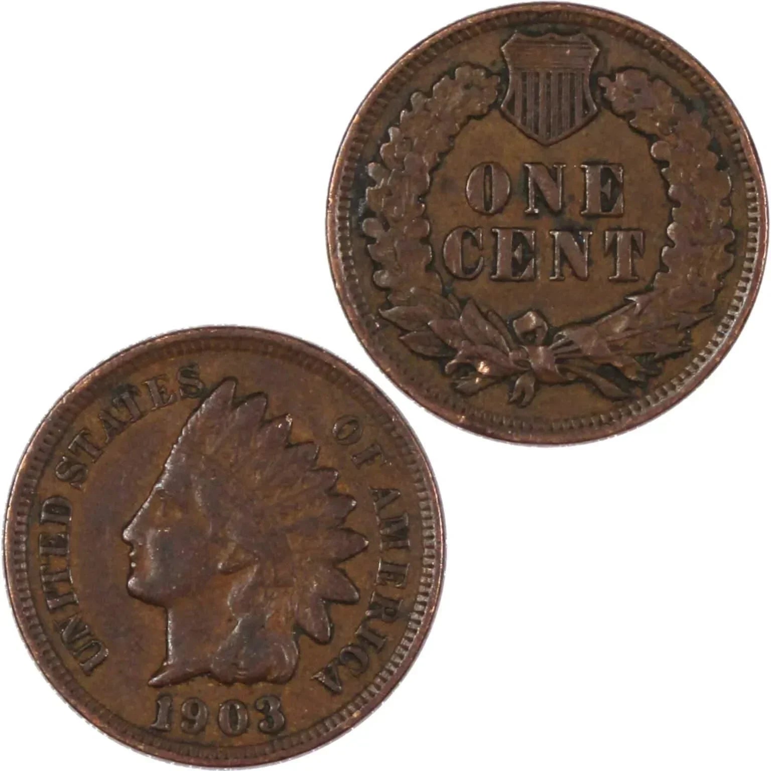 1903 Indian Head Cent VF Very Fine Bronze Penny 1c Coin Collectible