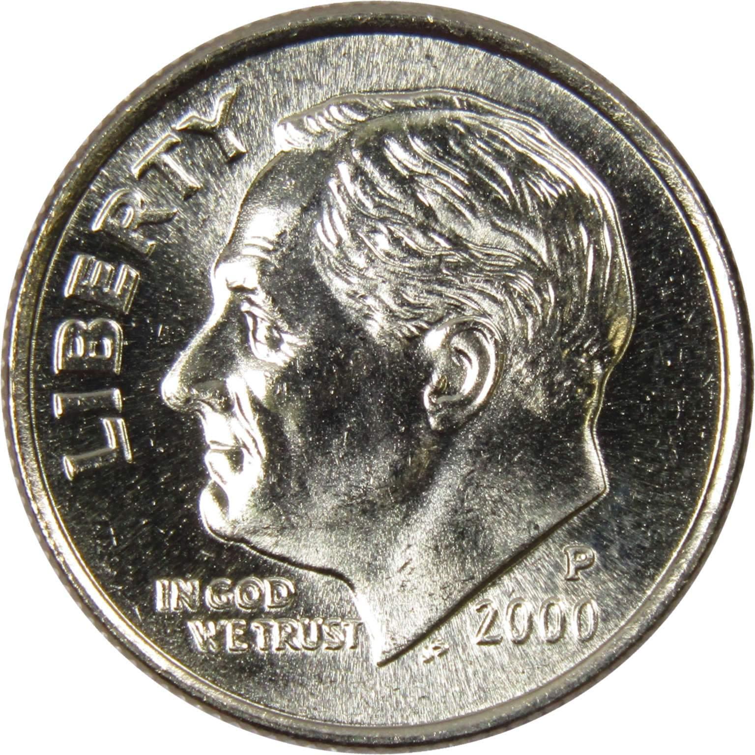 2000 P Roosevelt Dime BU Uncirculated Mint State 10c US Coin Collectible