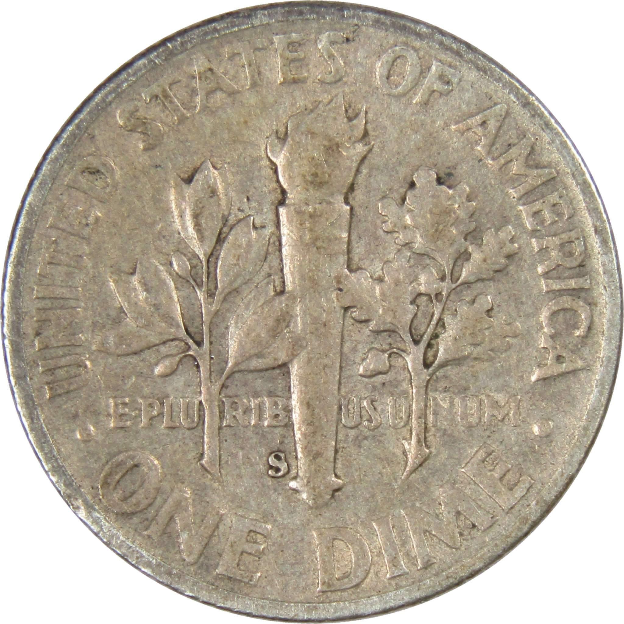 1948 S Roosevelt Dime AG About Good 90% Silver 10c US Coin Collectible