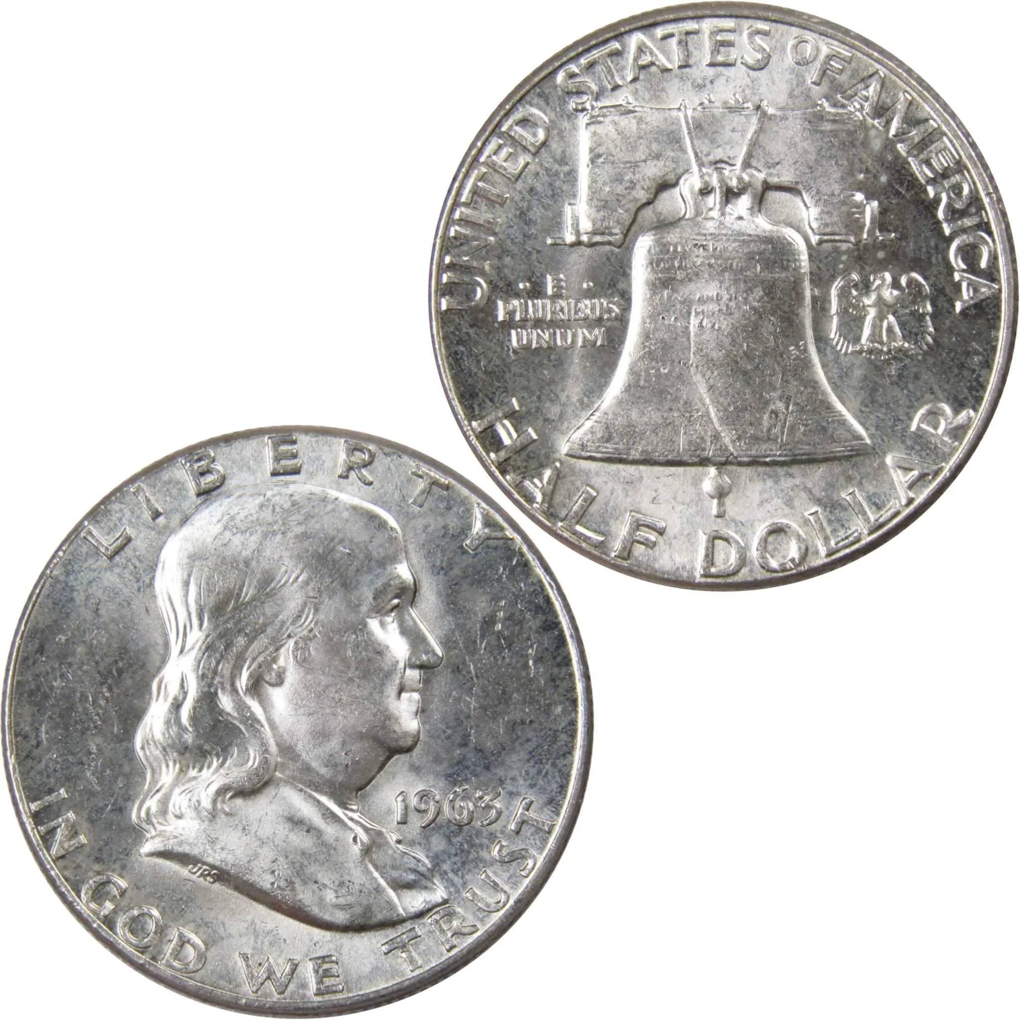 1963 Franklin Half Dollar AU About Uncirculated 90% Silver 50c US Coin