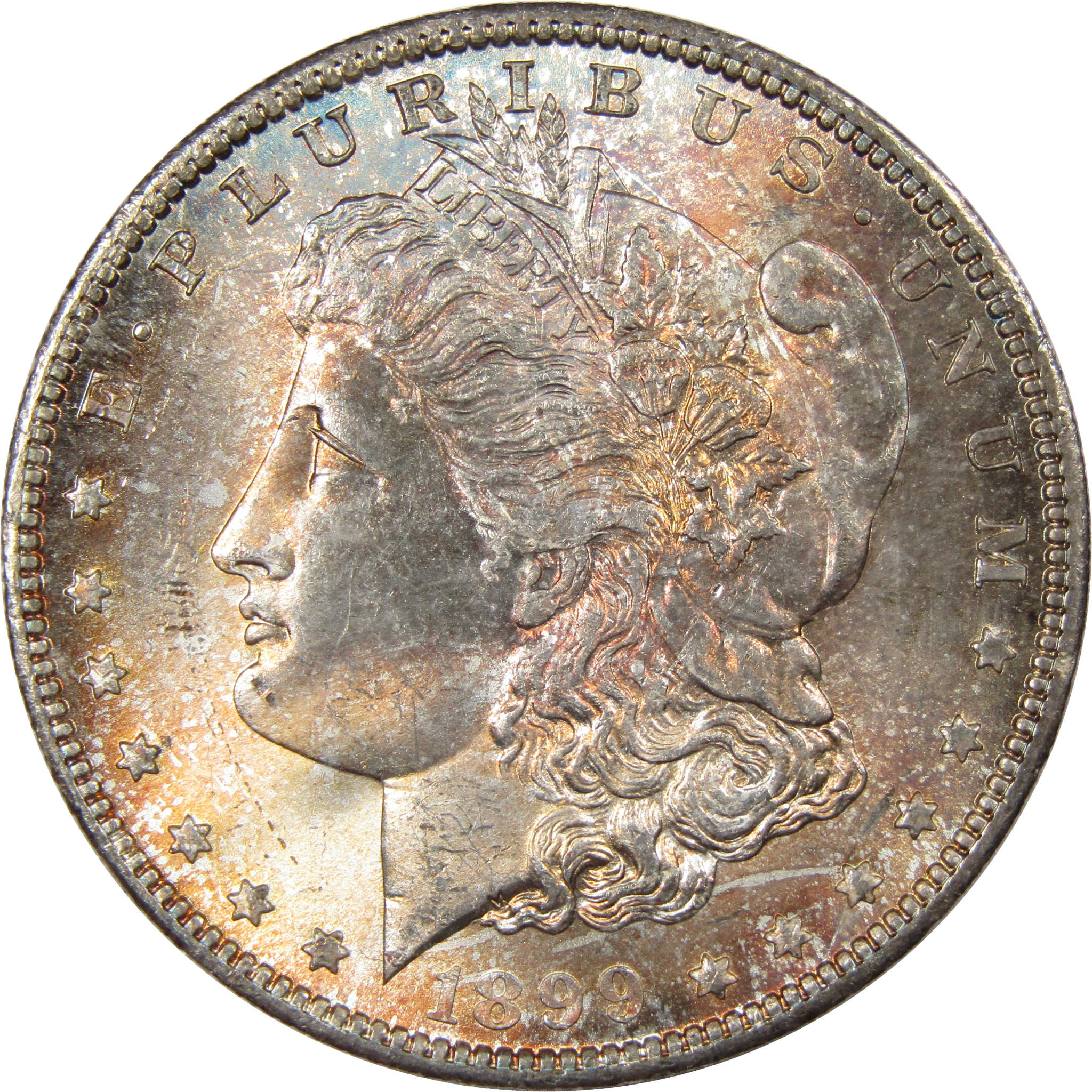 1899 O Morgan Dollar BU Choice Uncirculated Silver Toned SKU:I1222