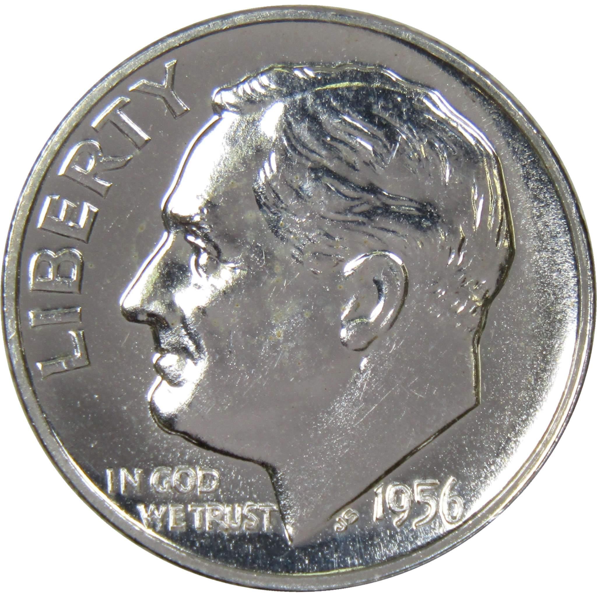 1956 Roosevelt Dime Choice Proof 90% Silver 10c US Coin Collectible