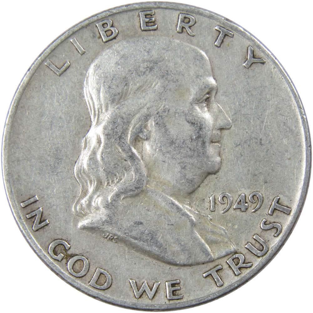 1949 D Franklin Half Dollar AG About Good 90% Silver 50c US Coin Collectible