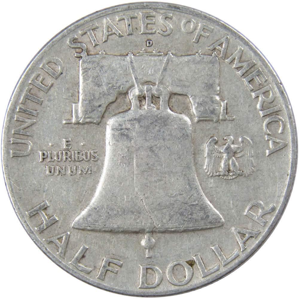 1949 D Franklin Half Dollar AG About Good 90% Silver 50c US Coin Collectible
