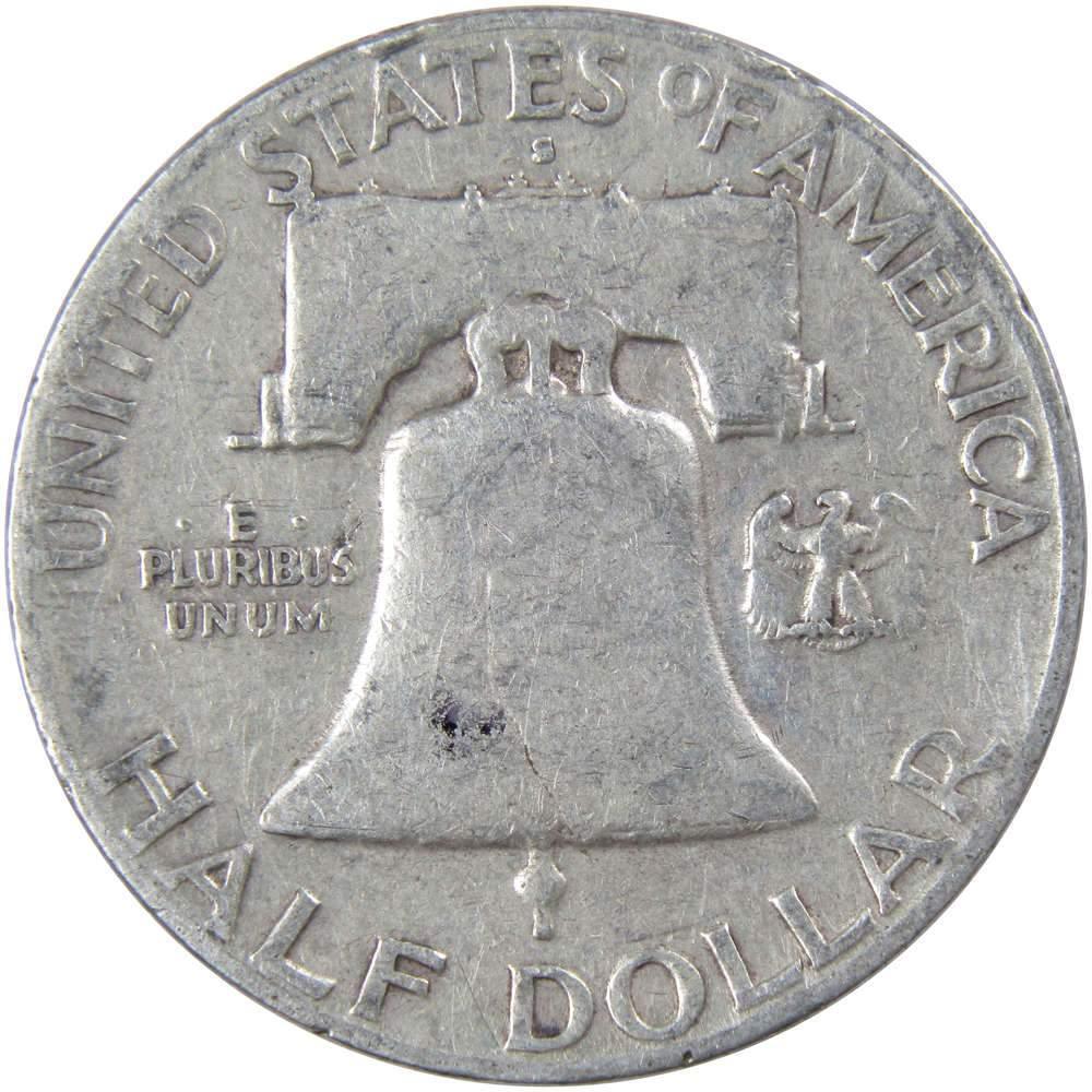 1949 S Franklin Half Dollar AG About Good 90% Silver 50c US Coin Collectible