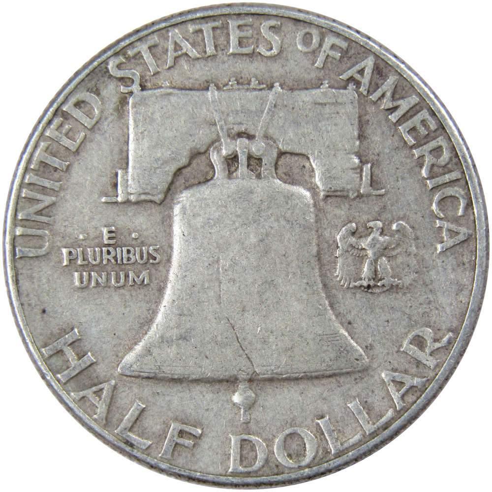 1950 Franklin Half Dollar F Fine 90% Silver 50c US Coin Collectible