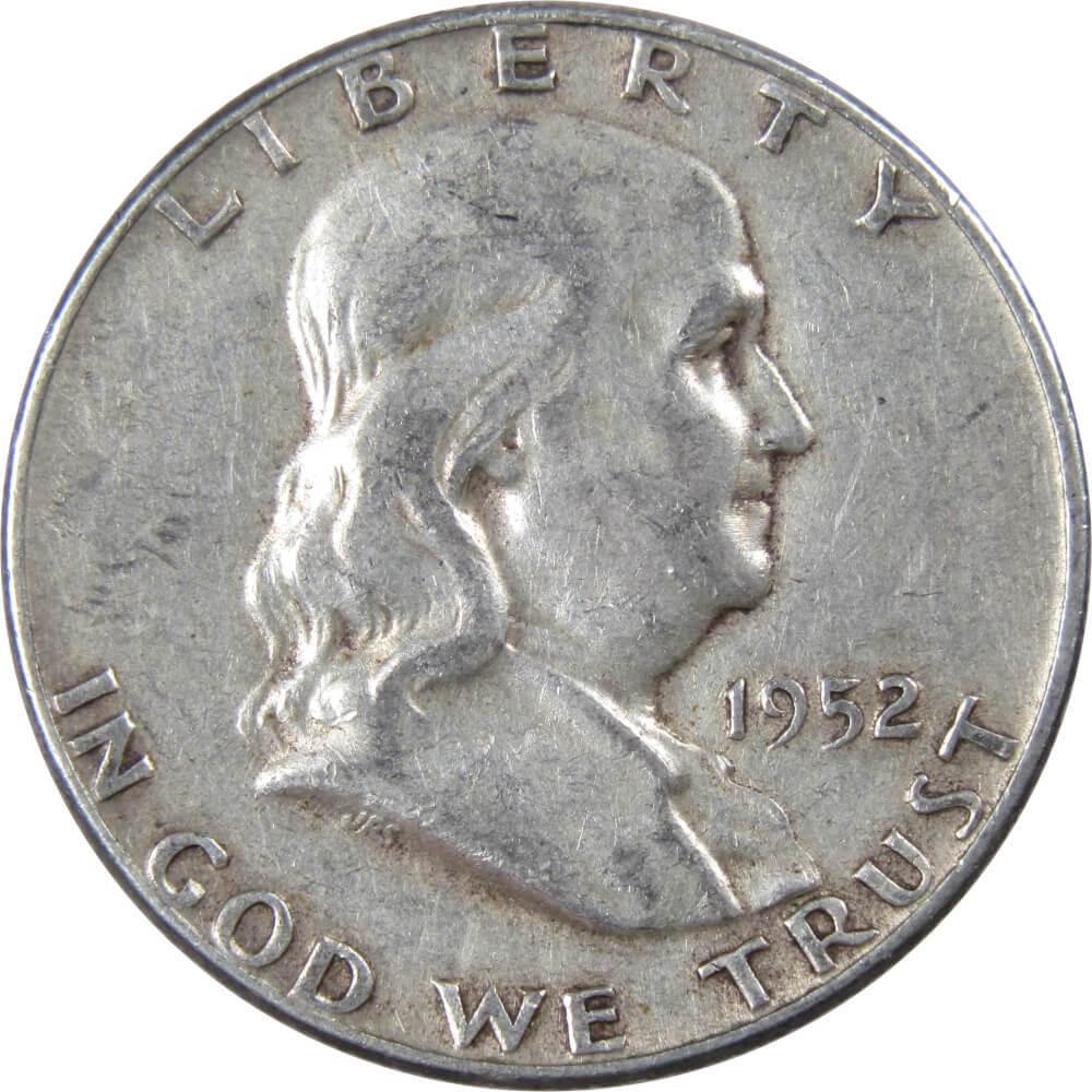 1952 Franklin Half Dollar AG About Good 90% Silver 50c US Coin Collectible