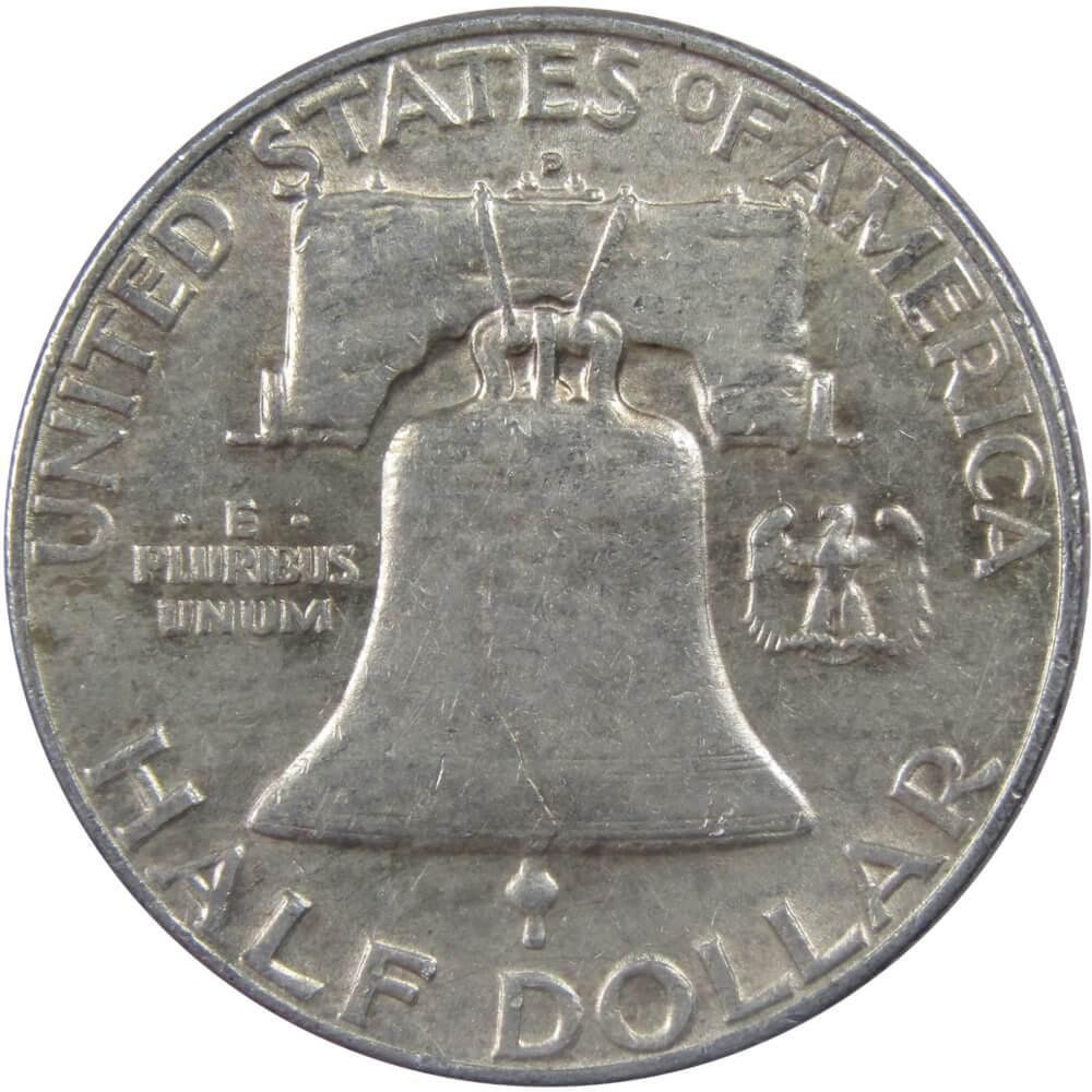 1952 D Franklin Half Dollar AU About Uncirculated 90% Silver 50c US Coin