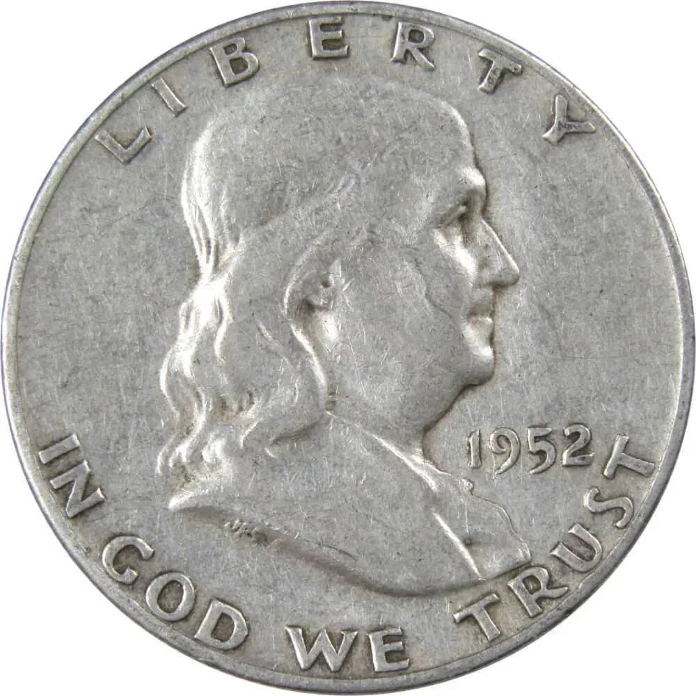 1952 S Franklin Half Dollar AG About Good 90% Silver 50c US Coin Collectible
