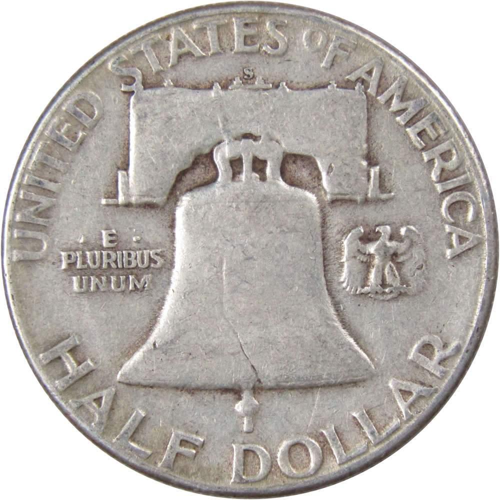 1953 S Franklin Half Dollar F Fine 90% Silver 50c US Coin Collectible