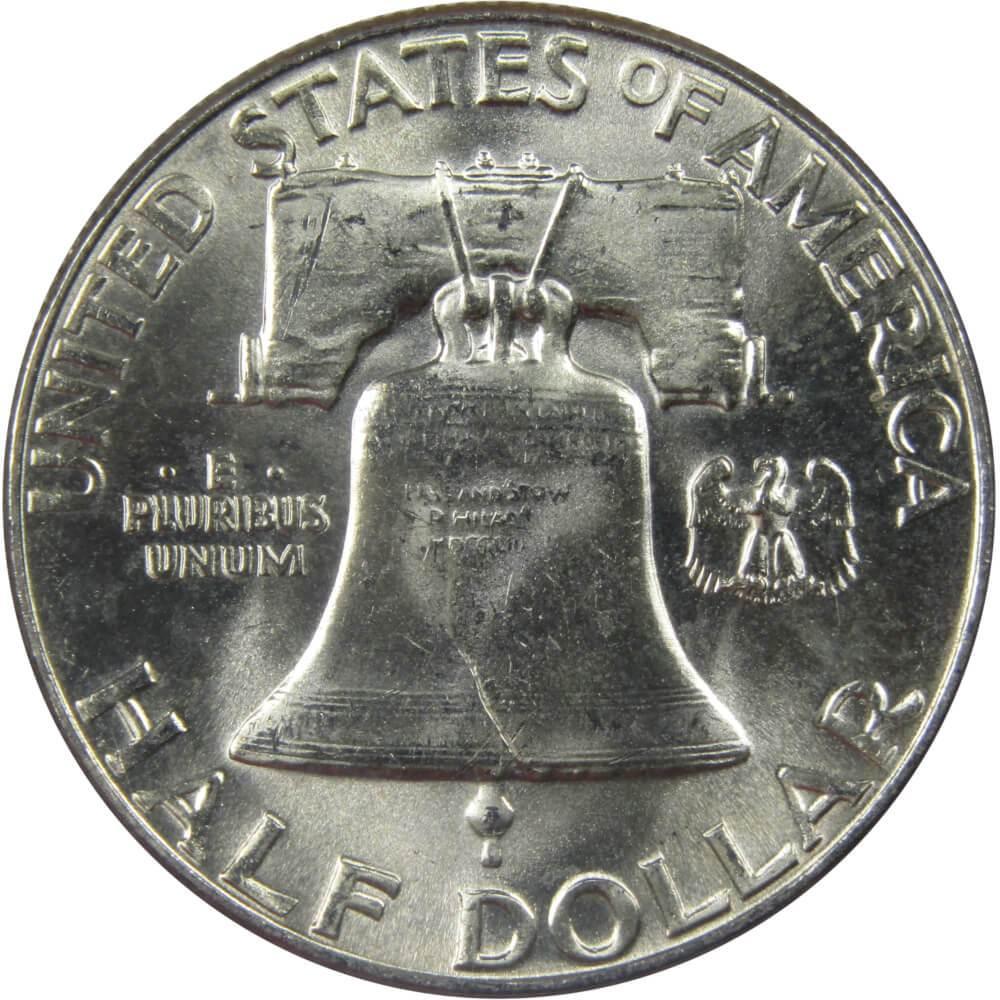 1954 Franklin Half Dollar BU Uncirculated Mint State 90% Silver 50c US Coin