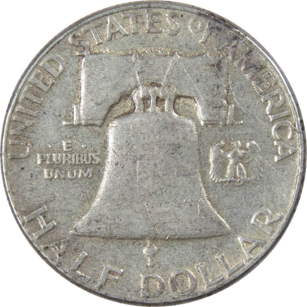 1957 Franklin Half Dollar AG About Good 90% Silver 50c US Coin Collectible