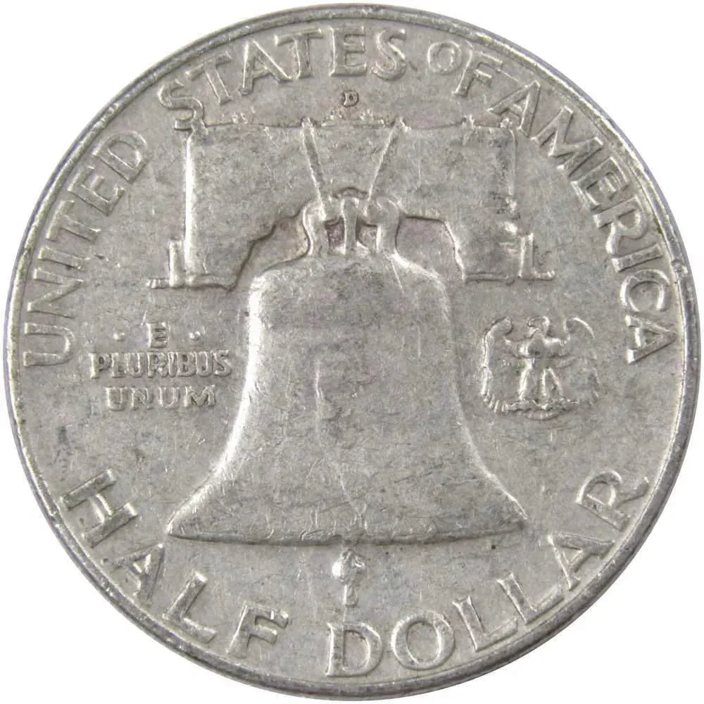 1957 D Franklin Half Dollar G Good 90% Silver 50c US Coin Collectible