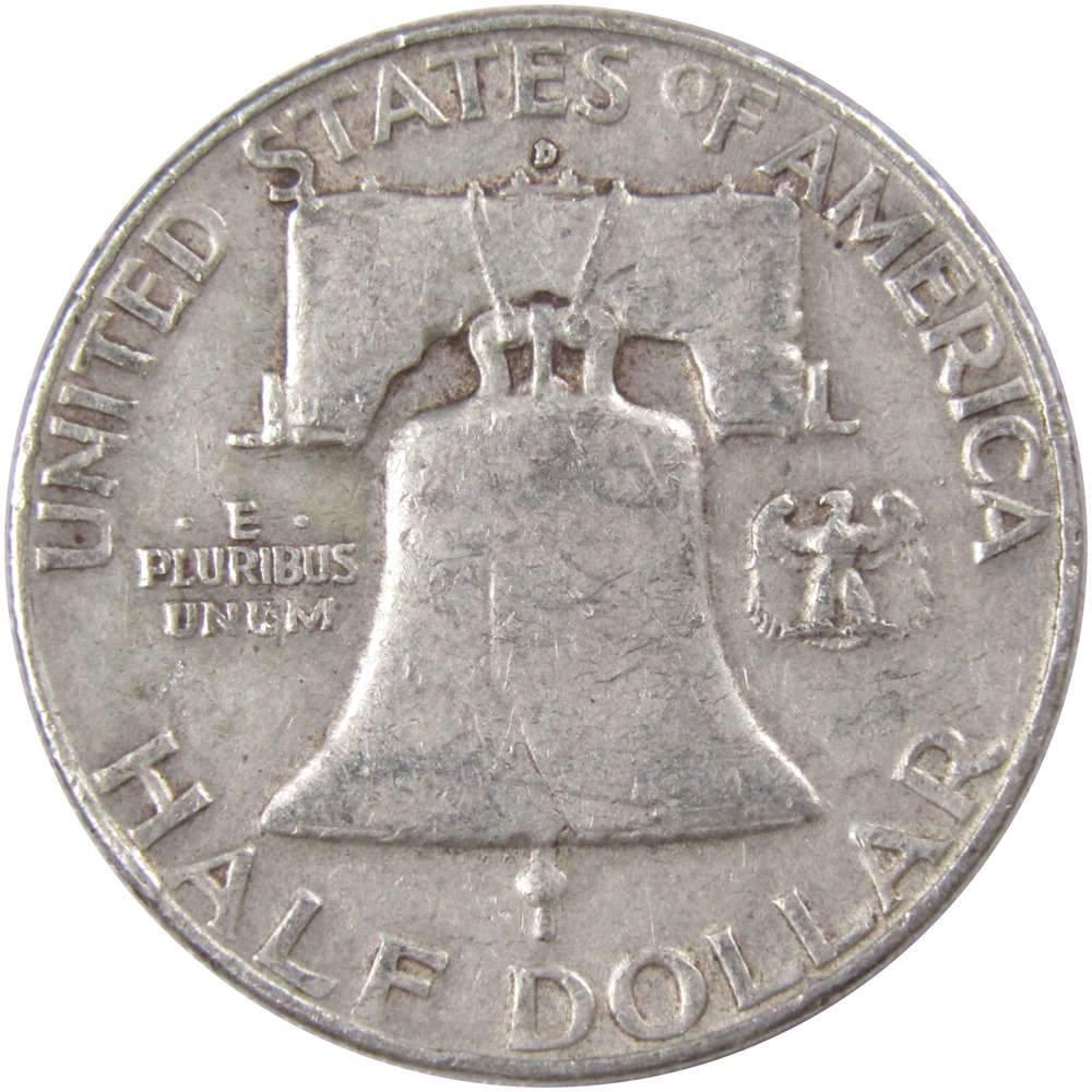 1960 D Franklin Half Dollar AG About Good 90% Silver 50c US Coin Collectible