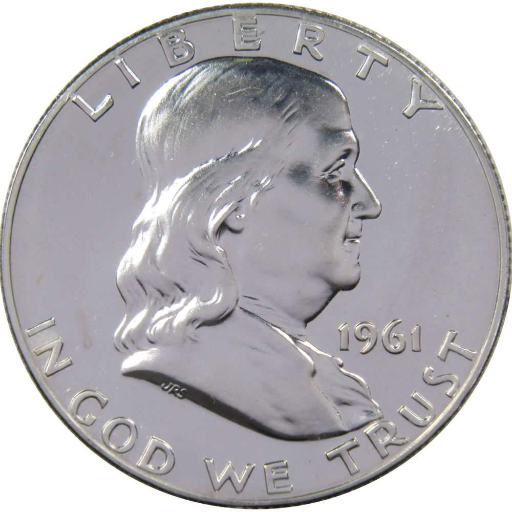 1961 Franklin Half Dollar Choice Proof 90% Silver 50c US Coin Collectible