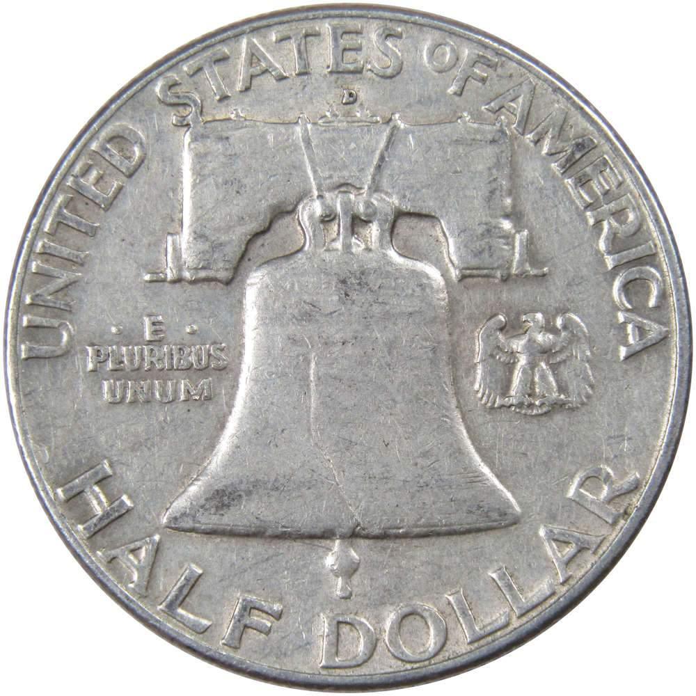 1961 D Franklin Half Dollar AG About Good 90% Silver 50c US Coin Collectible