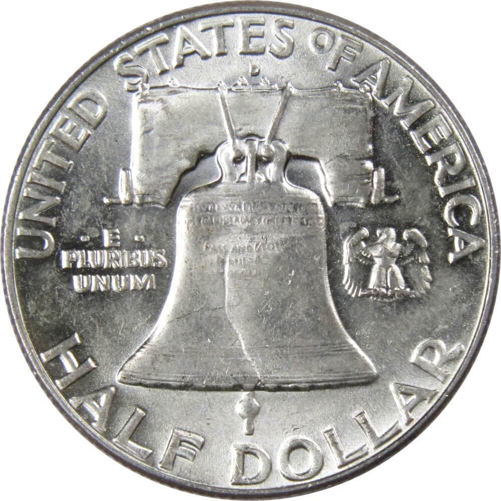 1963 D Franklin Half Dollar AG About Good 90% Silver 50c US Coin Collectible