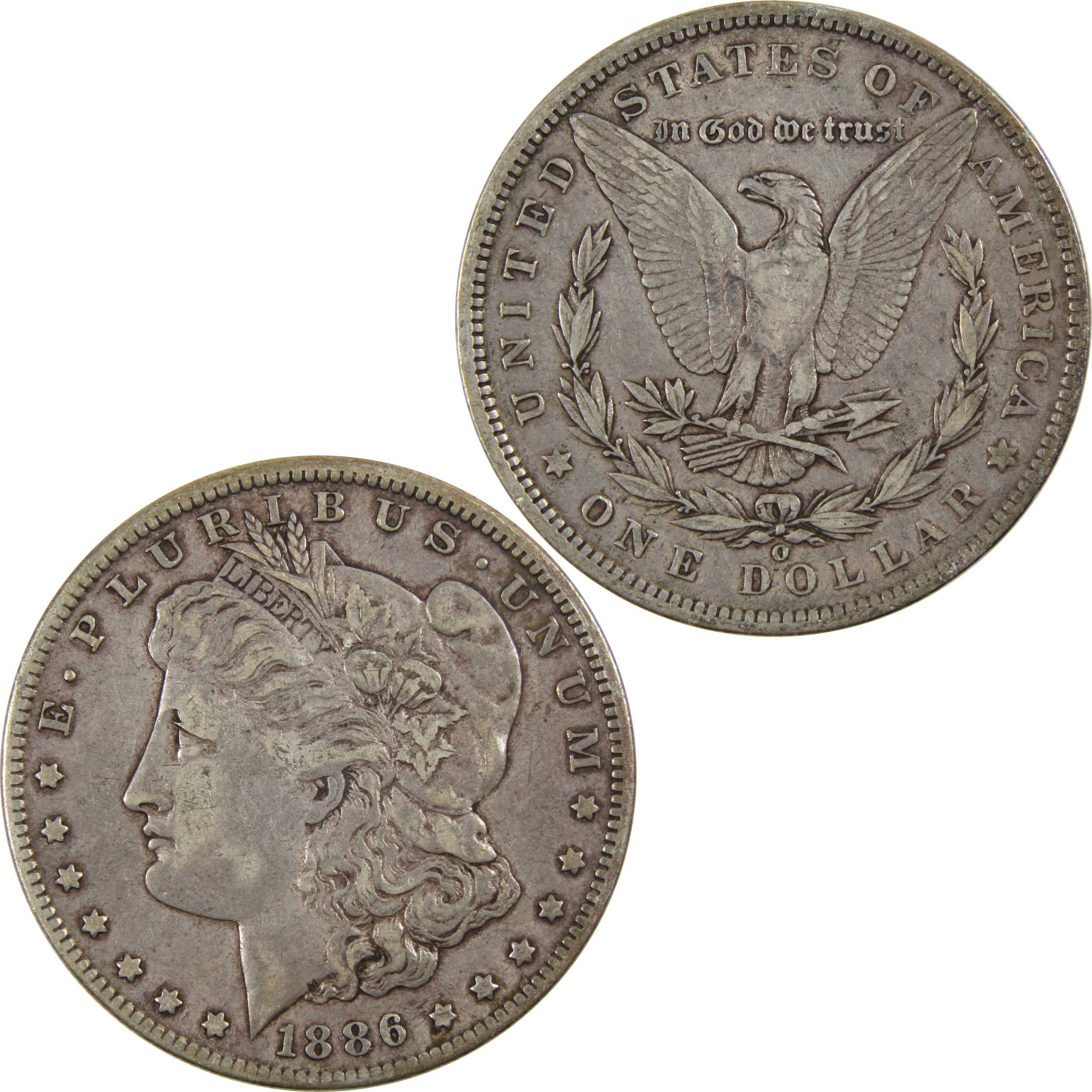 1886 O Morgan Dollar XF EF Extremely Fine 90% Silver $1 Coin SKU:I3966 - Morgan coin - Morgan silver dollar - Morgan silver dollar for sale - Profile Coins & Collectibles